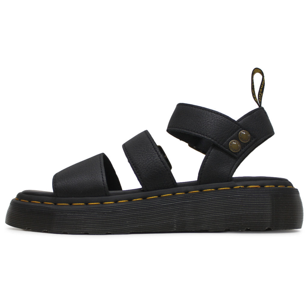 Dr. Martens Gryphon Quad Pisa Leather Womens Sandals#color_black