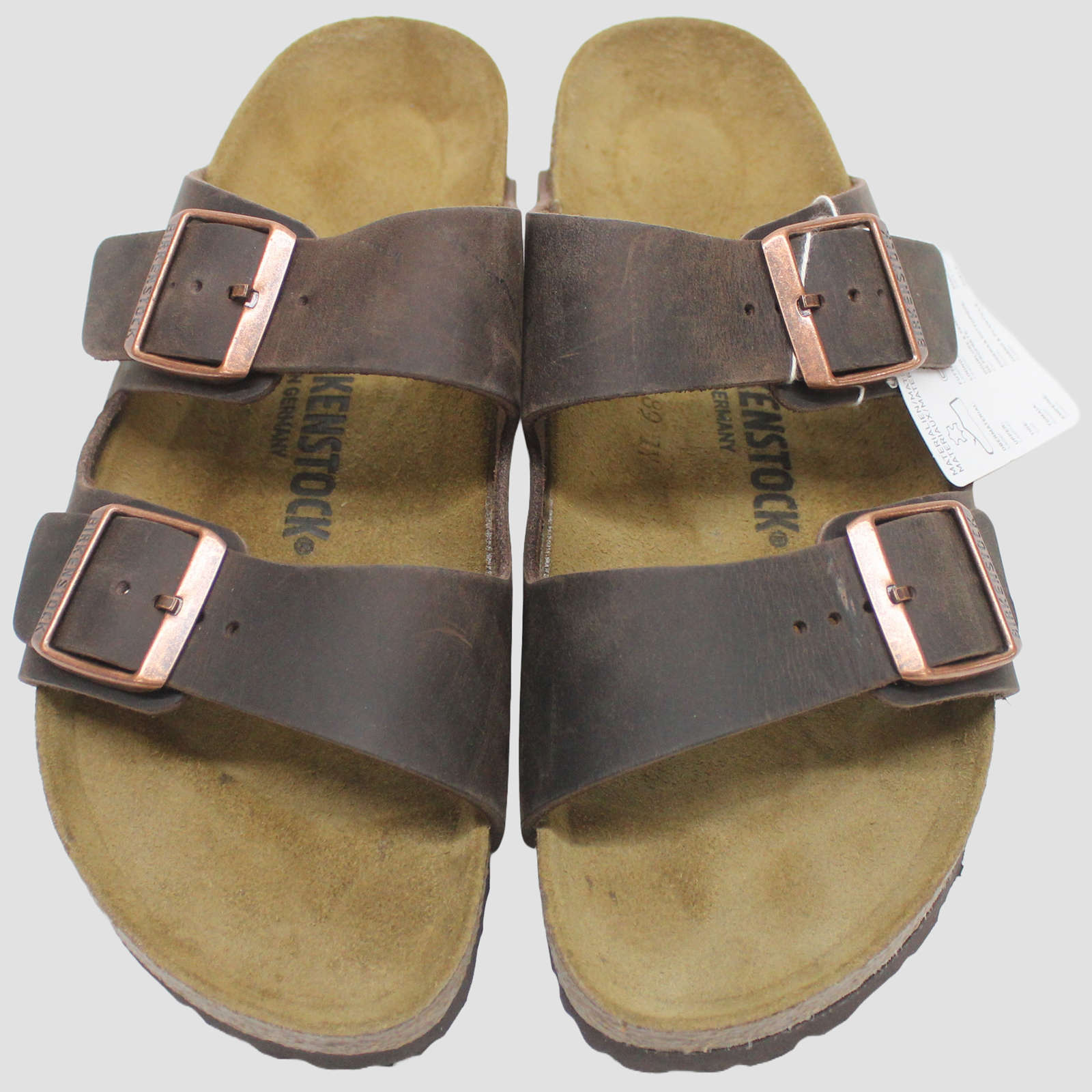 Birkenstock Unisex Sandals Arizona BS N Casual Buckles Slides Waxy Leather - UK 7