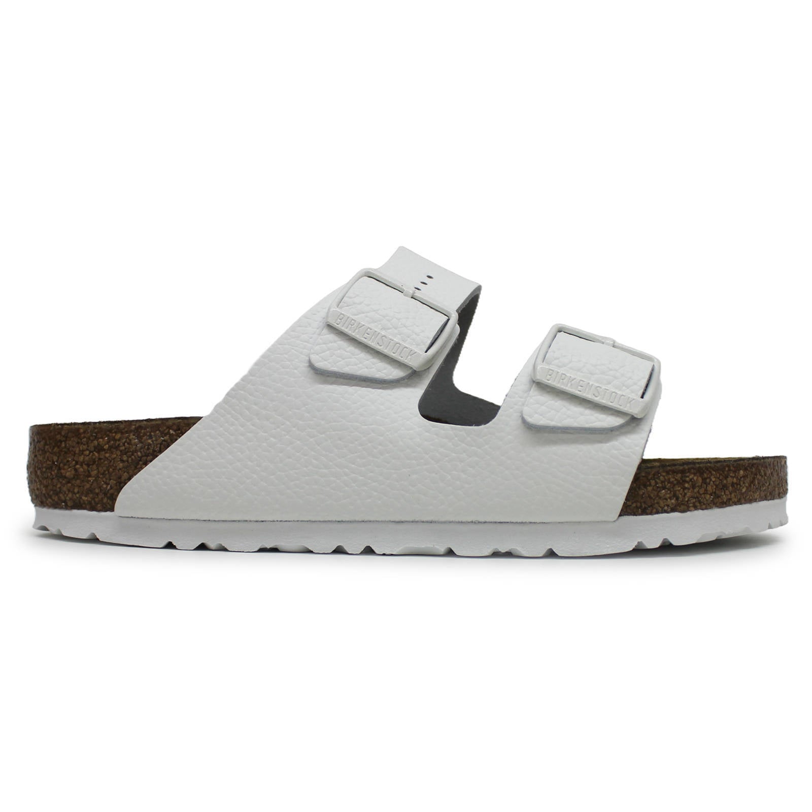 Birkenstock Arizona BS Natural Leather Unisex Sandals#color_White Brown