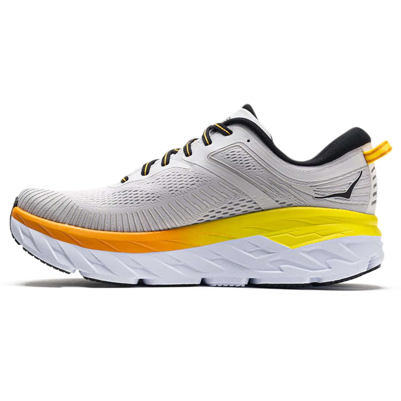 Hoka Mens Trainers Bondi 7 Lace-Up Low-Top Running Sneakers Mesh - UK 8.5