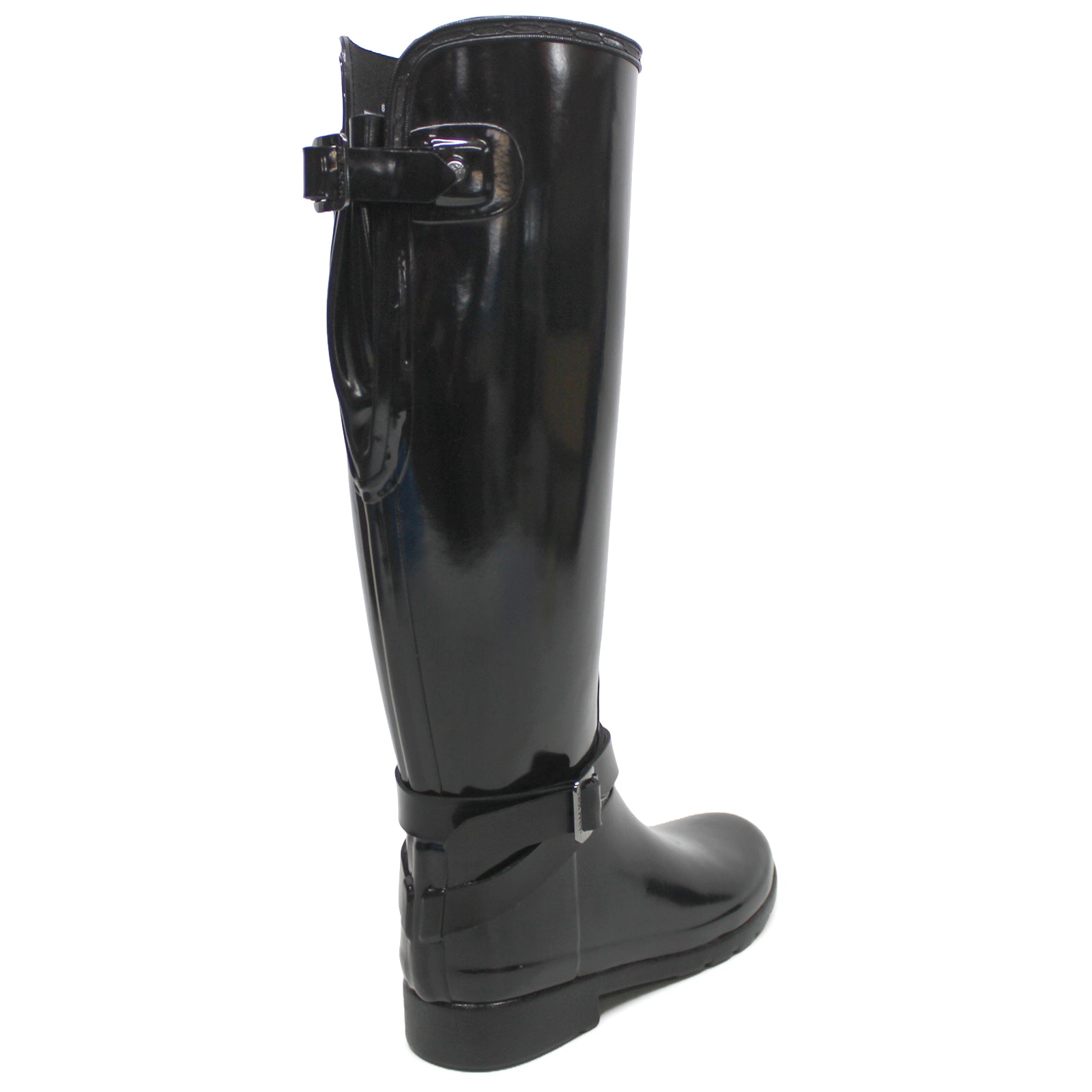 Hunter Womens Boots Refined Adjustable Tall Gloss Casual Wellington Rubber - UK 7