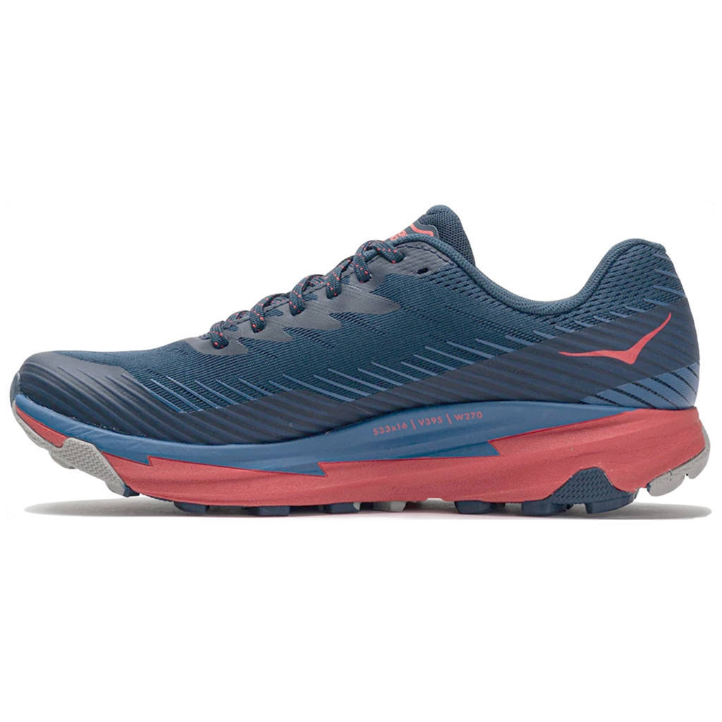 Hoka One One Torrent 2 Synthetic Textile Mens Trainers#color_moonlit ocean high risk red