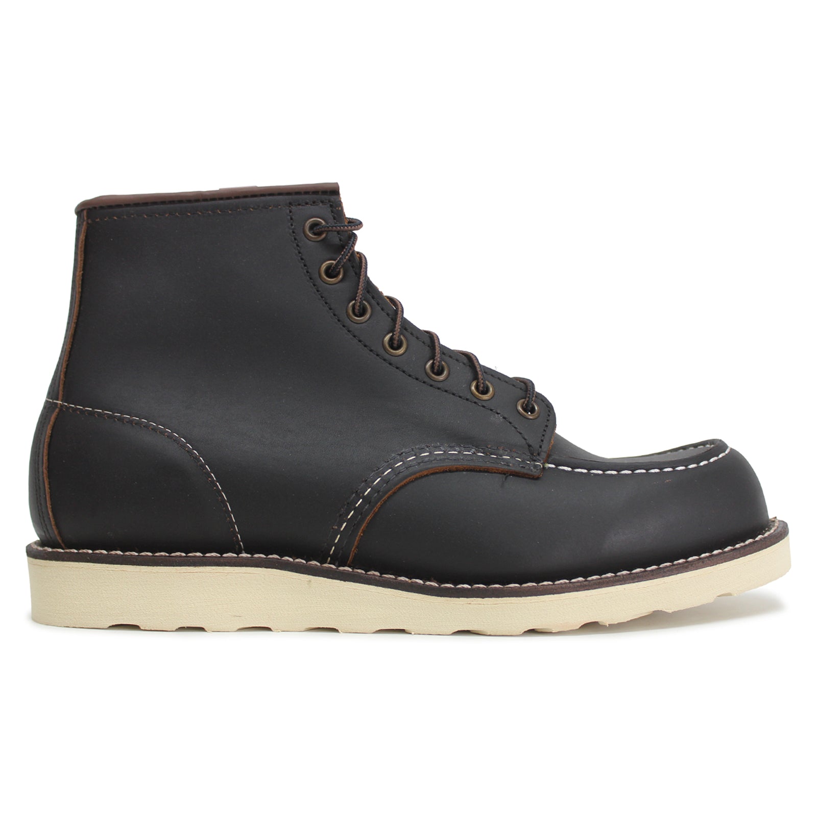 Red Wing 6-inch Classic Moc 08849-0 Leather Mens Boots - Black - 41#color_black