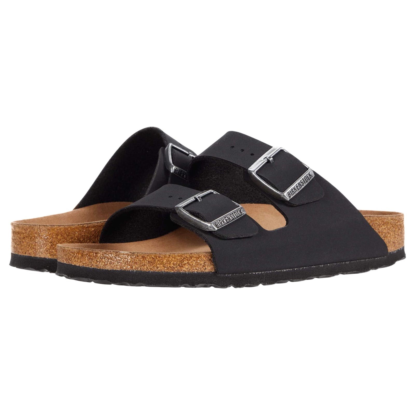 Birkenstock Arizona BS Vegan 1019057 Birko-Flor Nubuck Unisex Sandals - Black - N - 40#color_black