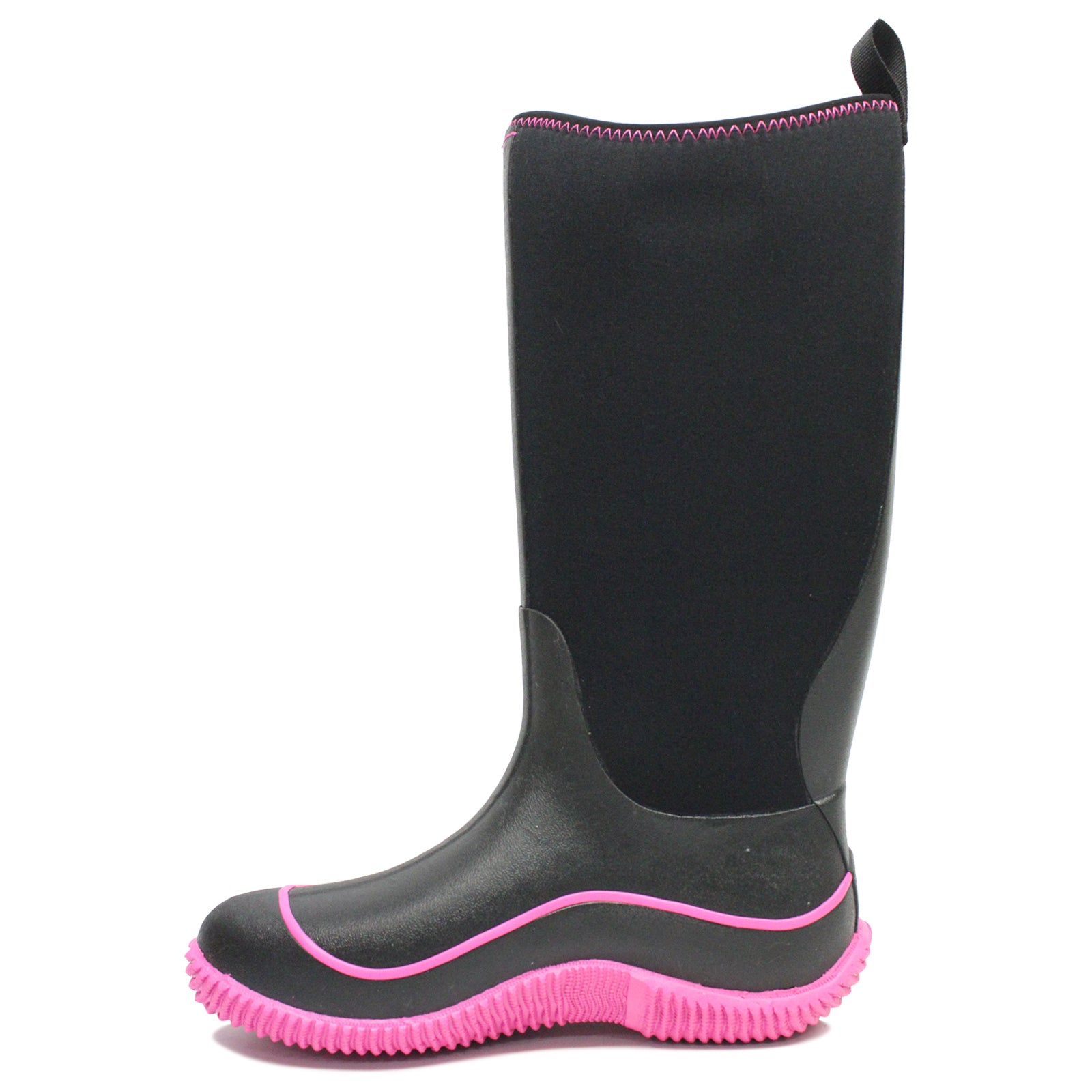 Muck Boot Hale Textile Synthetic Womens Boots#color_black hot pink