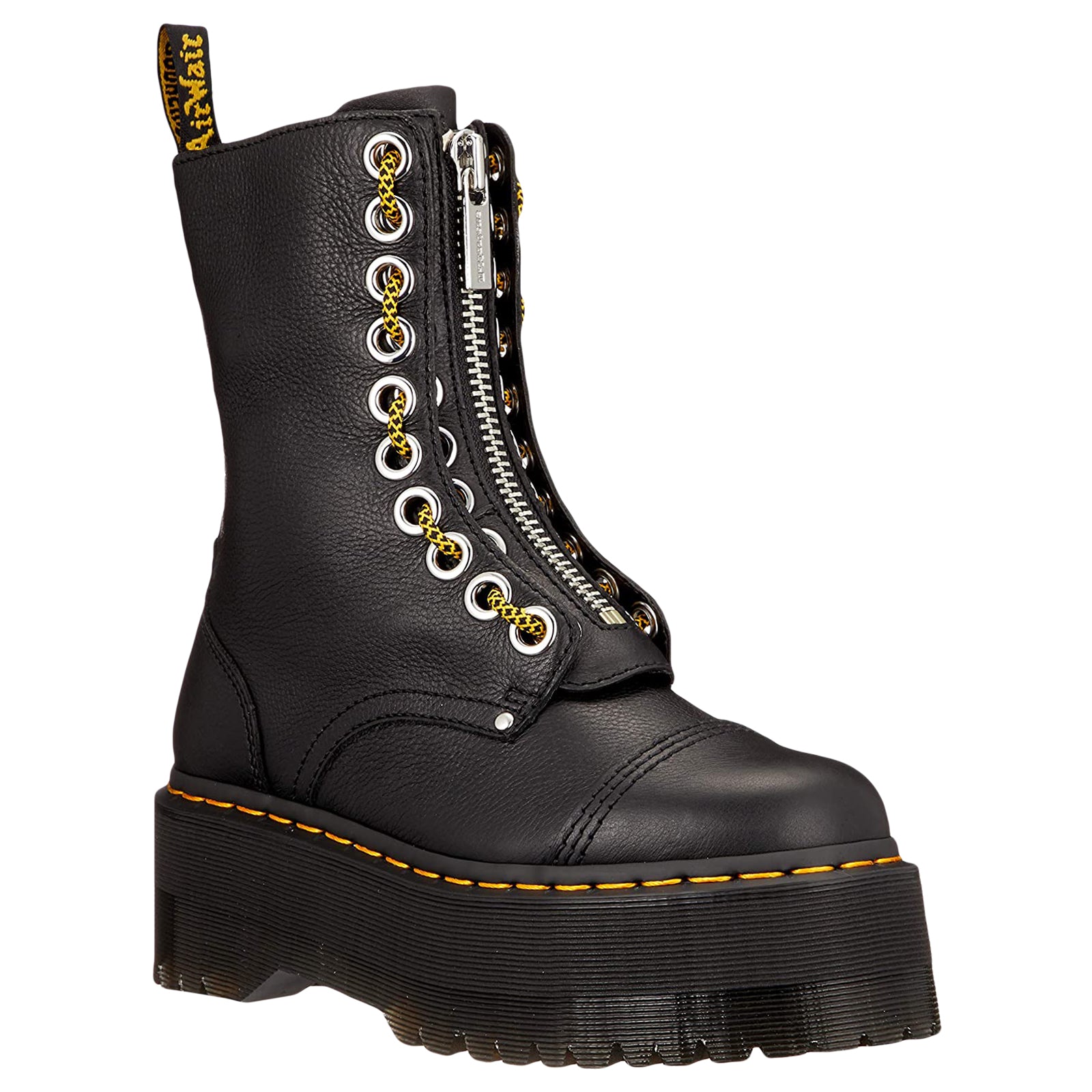 Dr. Martens Sinclair Hi Max 26088001 Pisa Leather Womens Boots - Black - 6.5#color_black