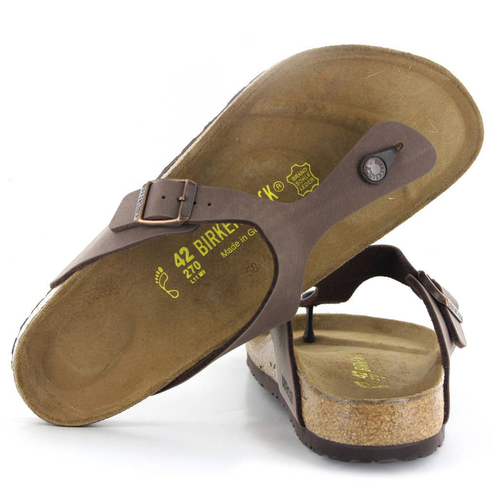 Birkenstock Gizeh BS Birko-Flor Unisex Sandals#color_mocca