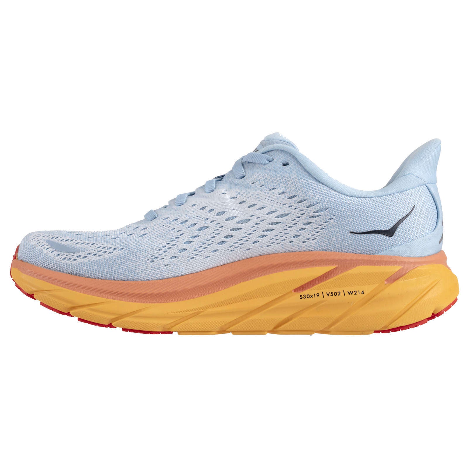 Hoka Womens Trainers Clifton 8 Lace-Up Low-Top Running Textile - UK 6