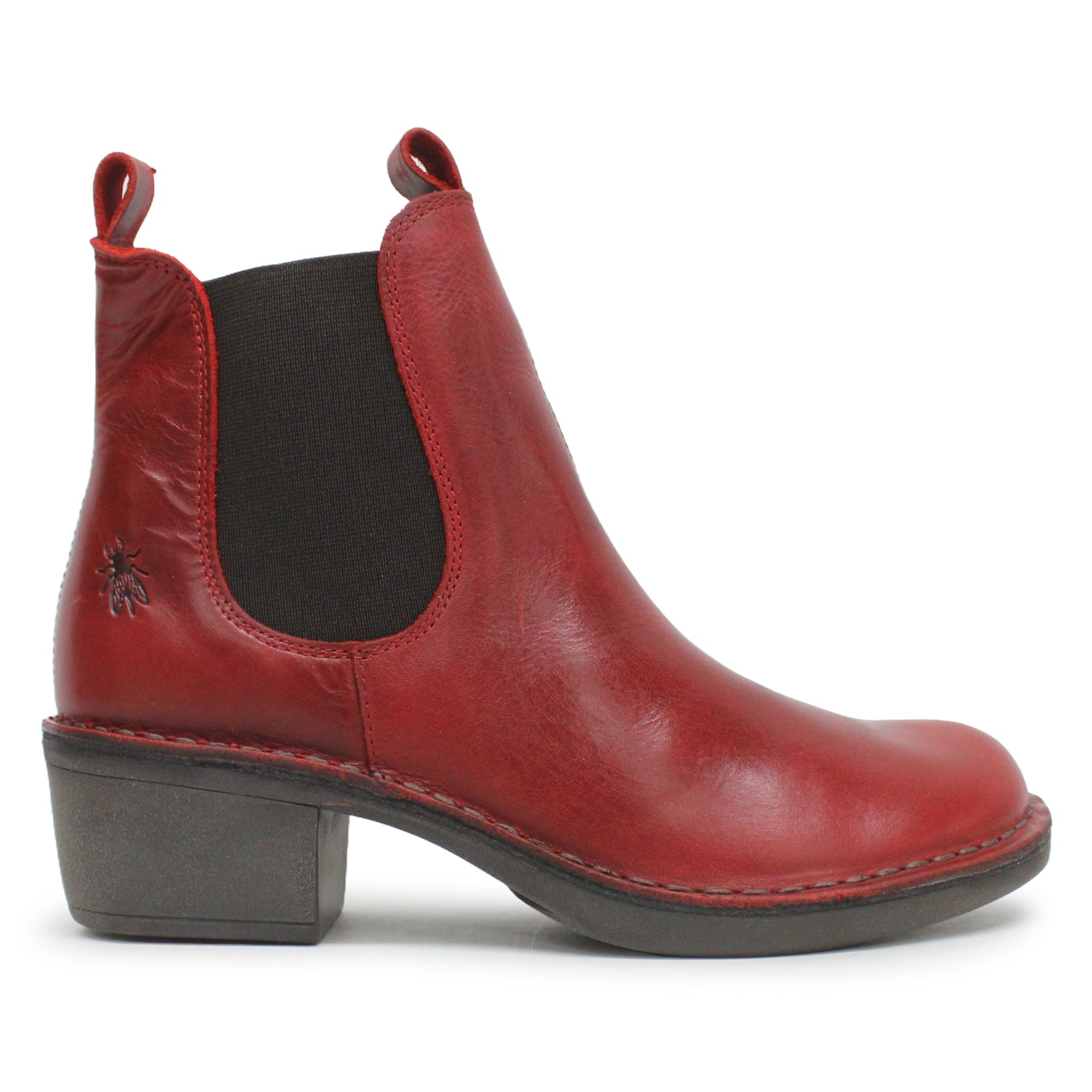 Fly London MEME030FLY Rug Leather Womens Boots#color_Red Red