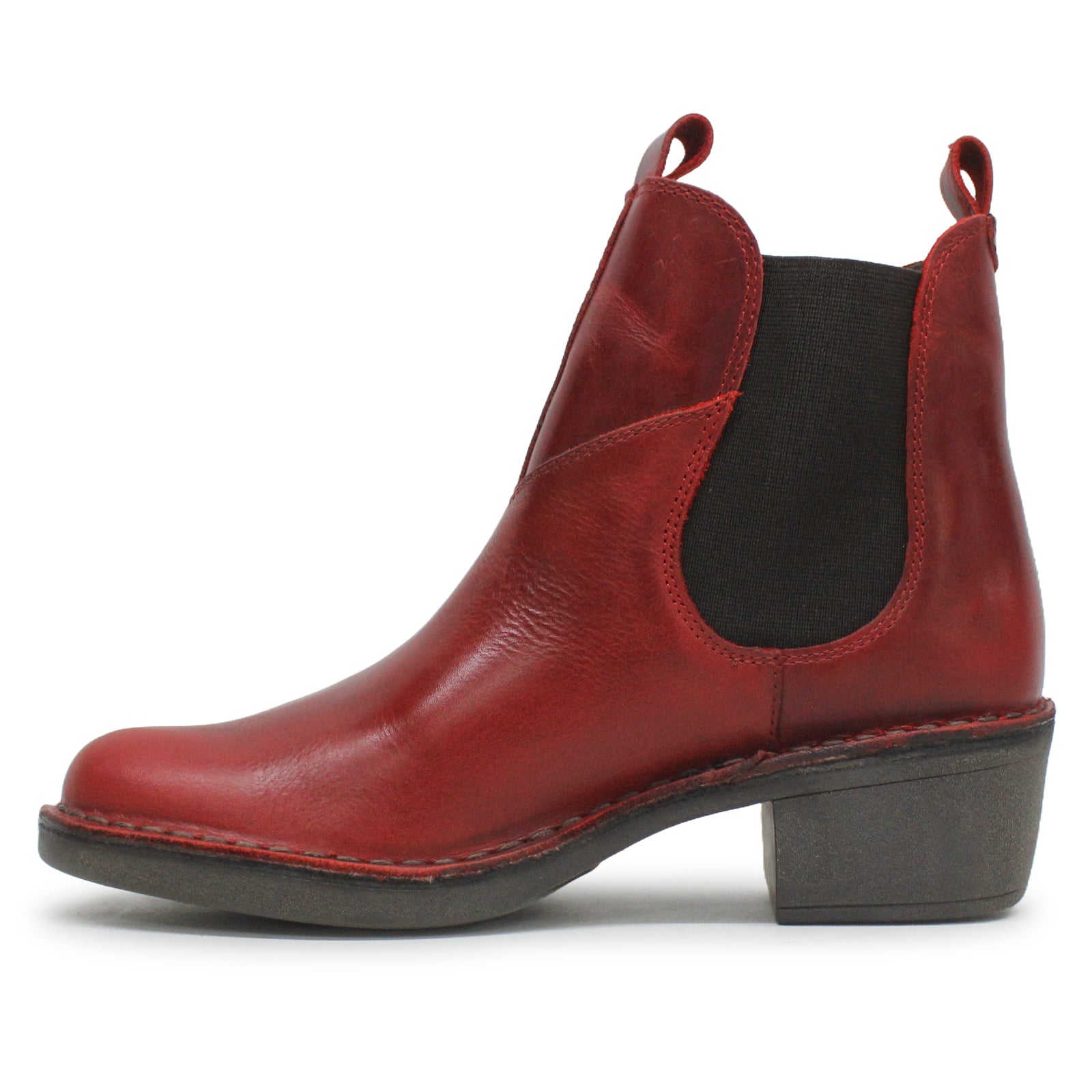 Fly London MEME030FLY Rug Leather Womens Boots#color_Red Red