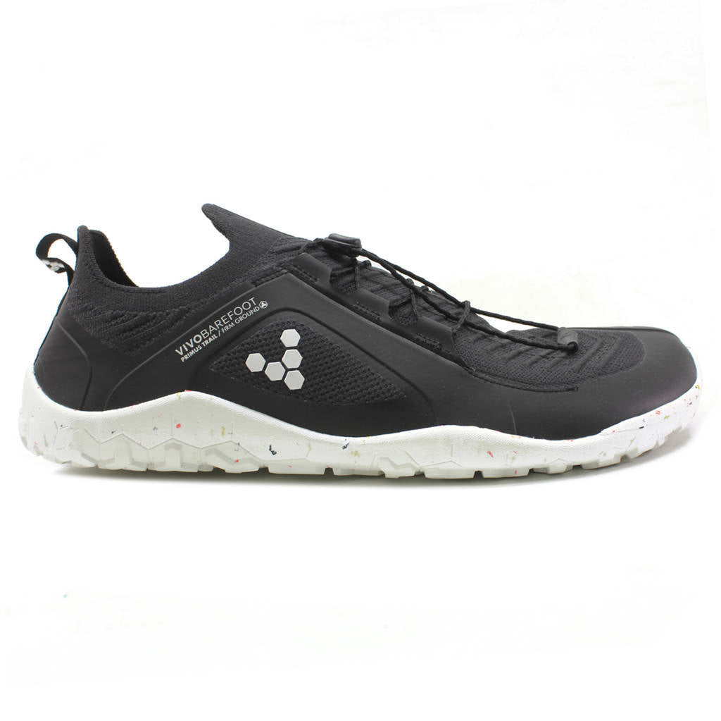 Vivobarefoot Primus Trail Knit FG Textile Synthetic Mens Trainers#color_obsidian white