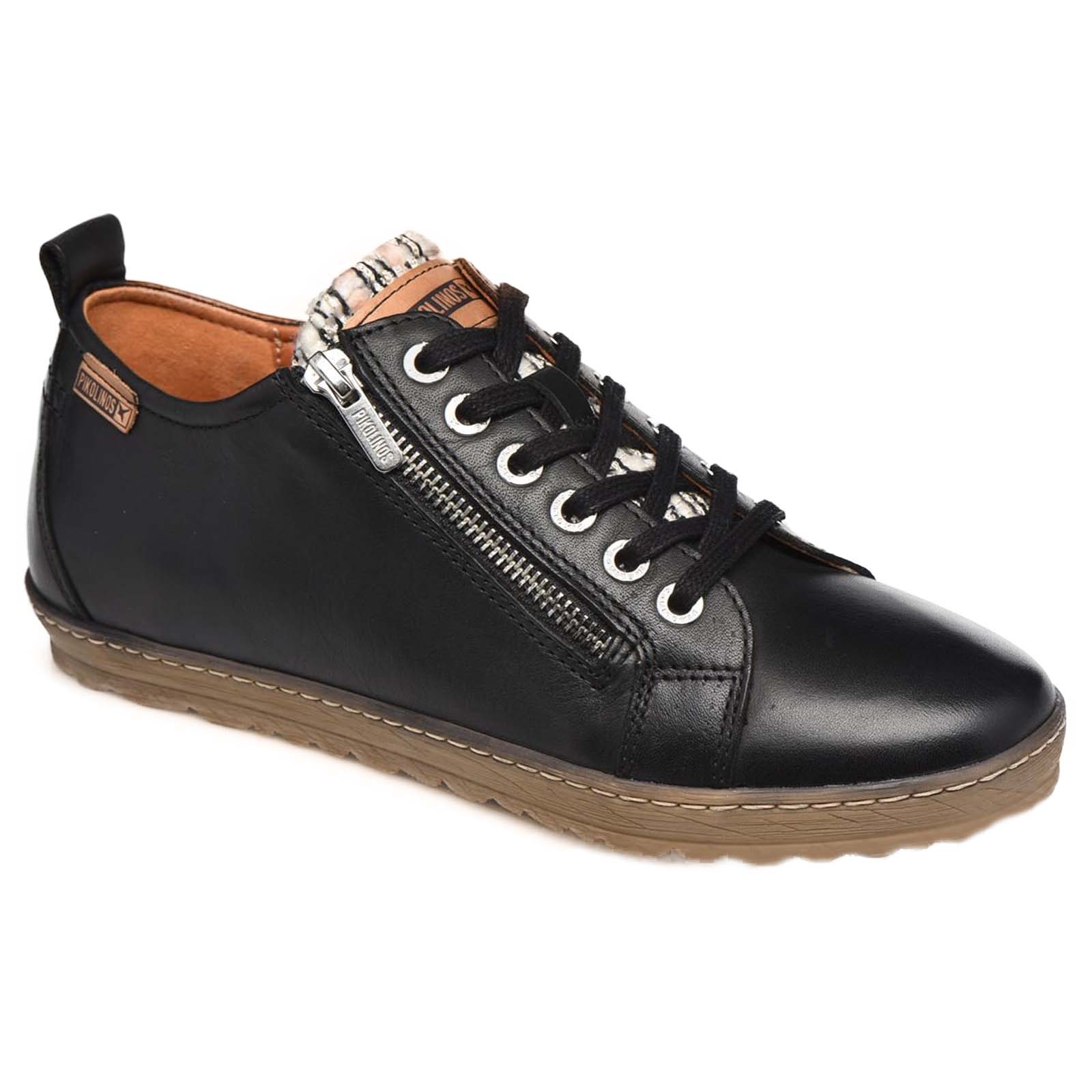 Pikolinos Lagos 901-6536 Leather Womens Shoes - Black - 38#color_black