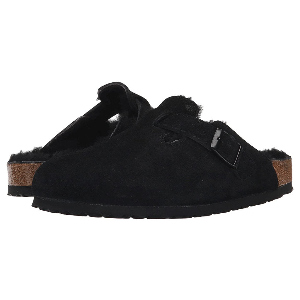 Birkenstock Unisex Sandals Boston Shearling Casual Buckles Suede Leather - UK 5