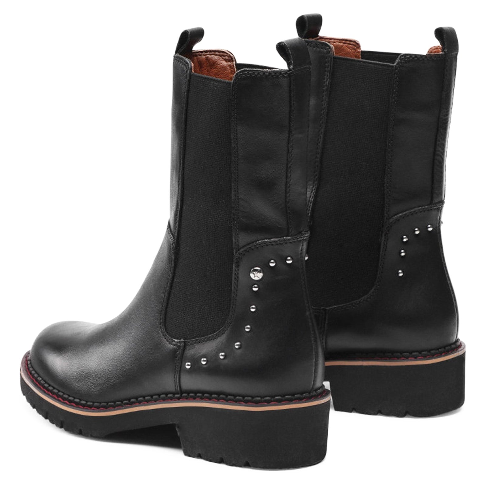 Pikolinos Vicar W0V-8520 W0V-8520 Leather Womens Boots - Black - 40#color_black