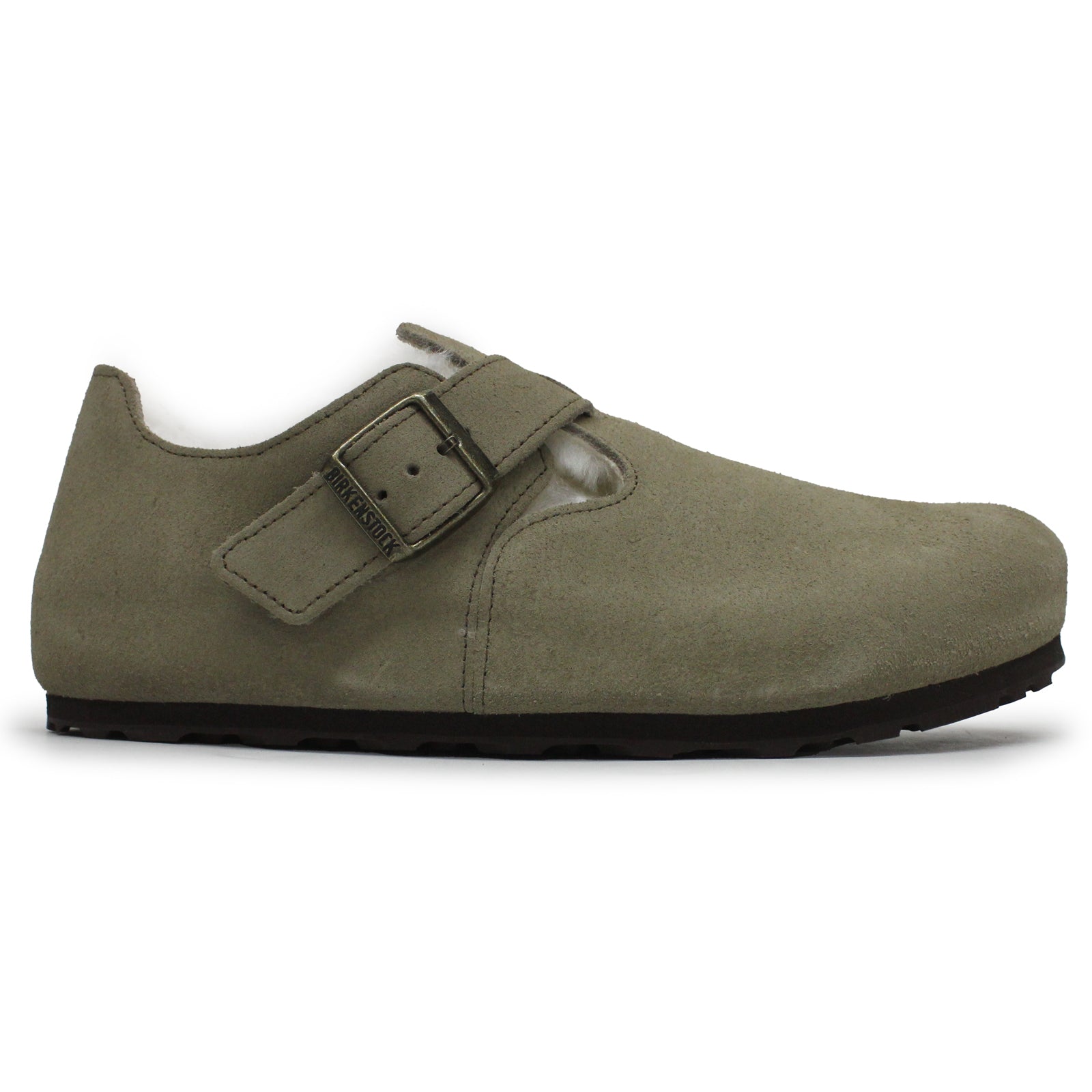 Birkenstock London Shearling Suede Unisex Shoes#color_taupe