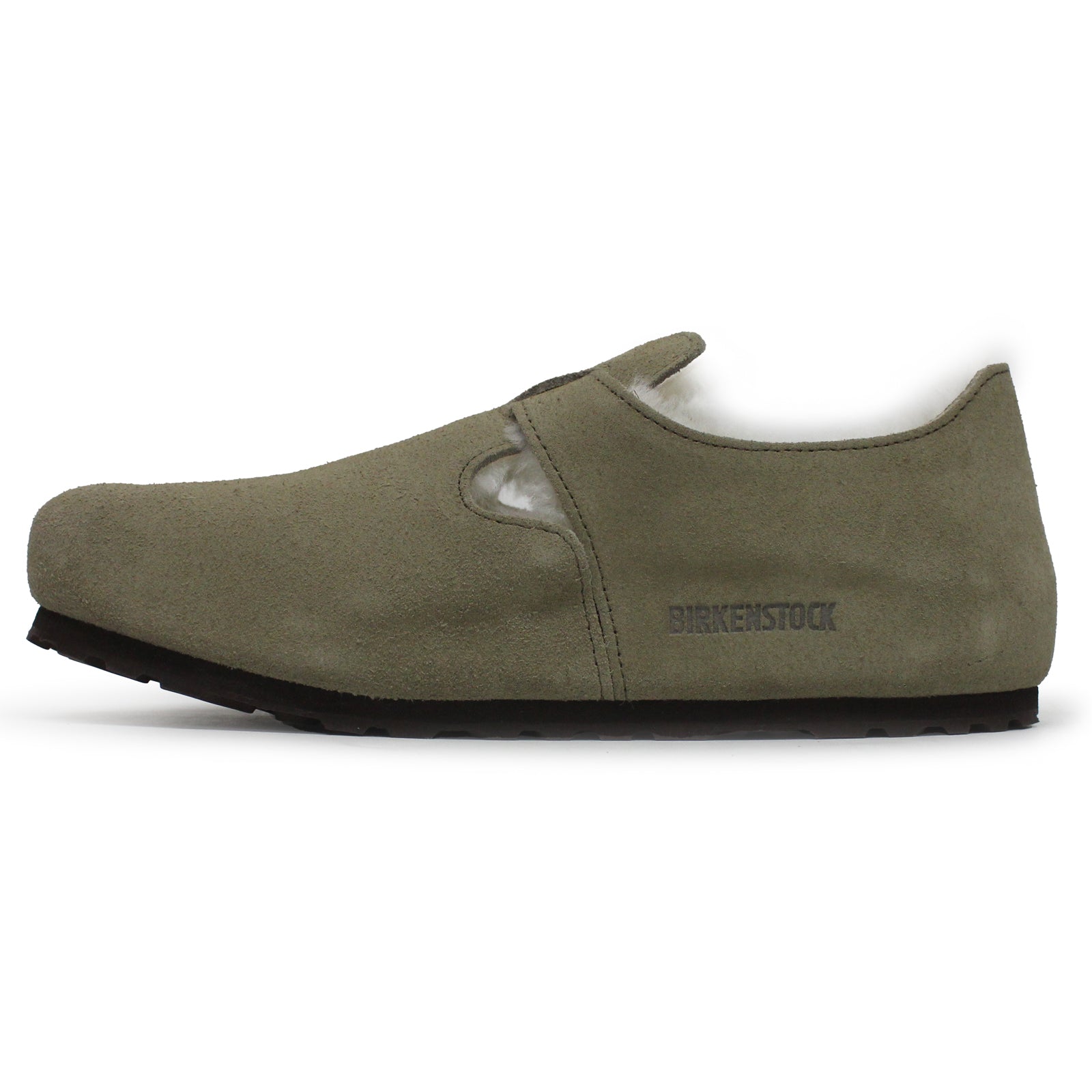 Birkenstock London Shearling Suede Unisex Shoes#color_taupe