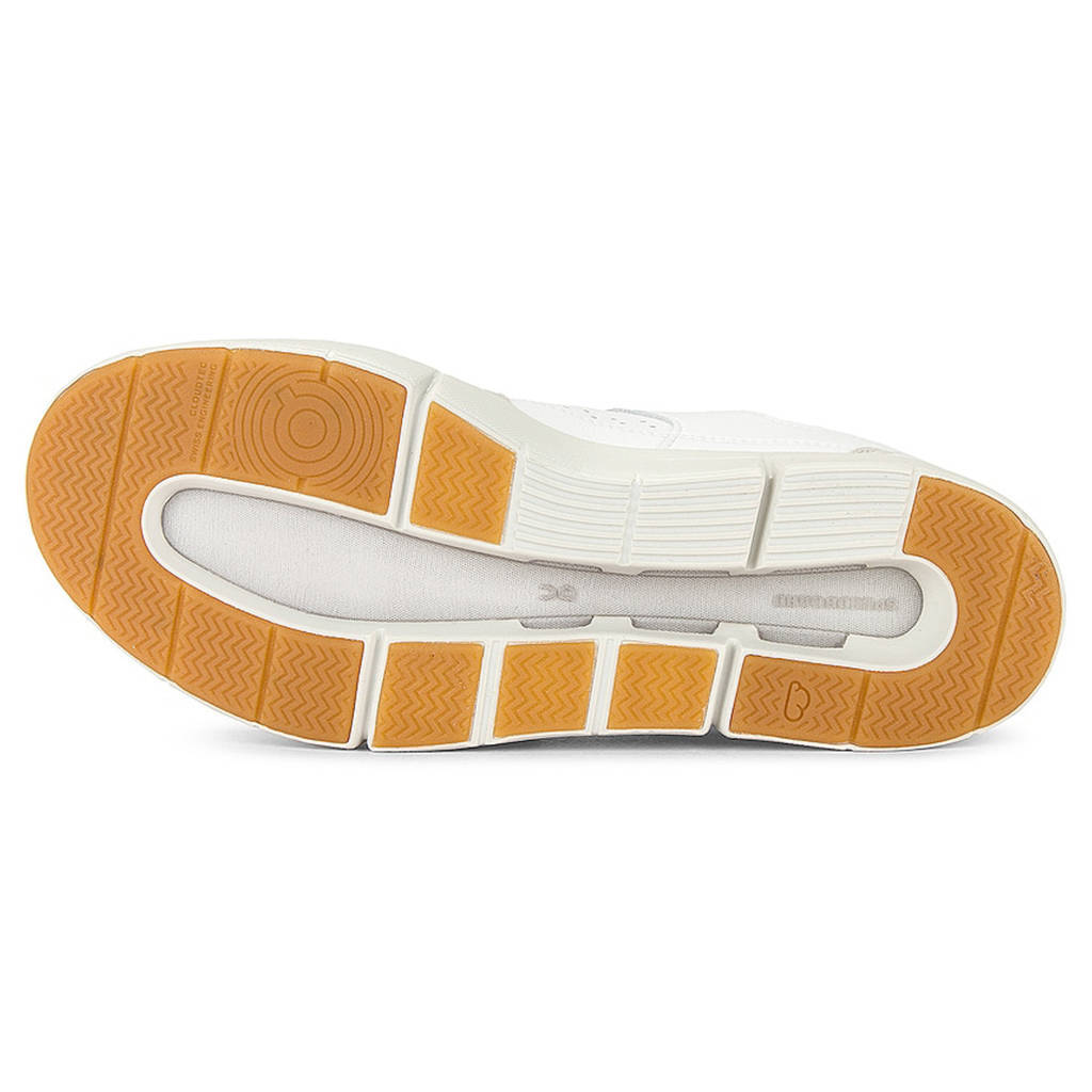 On The Roger Clubhouse Synthetic Leather Womens Trainers#color_white sand