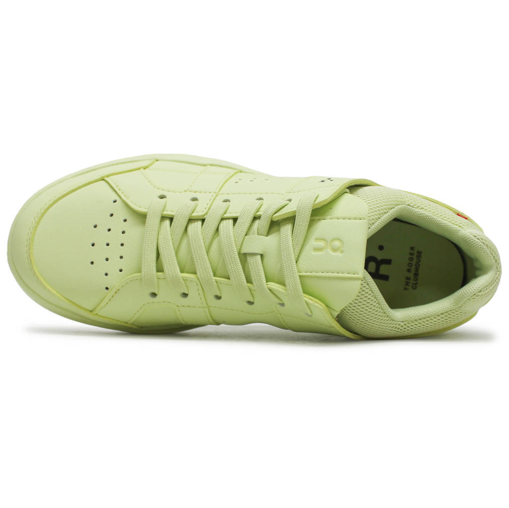 On The Roger Clubhouse Synthetic Leather Womens Trainers#color_hay