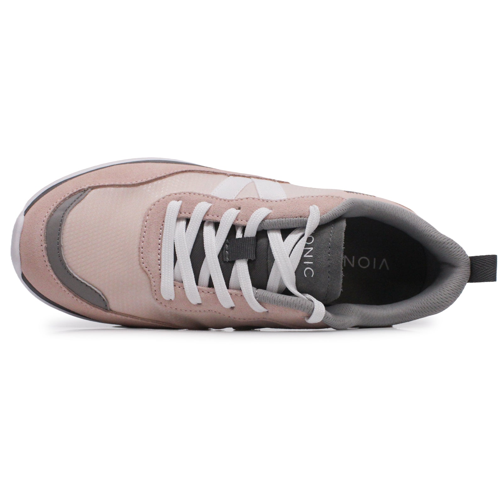 Vionic Ayse Leather Textile Womens Trainers#color_pale blush