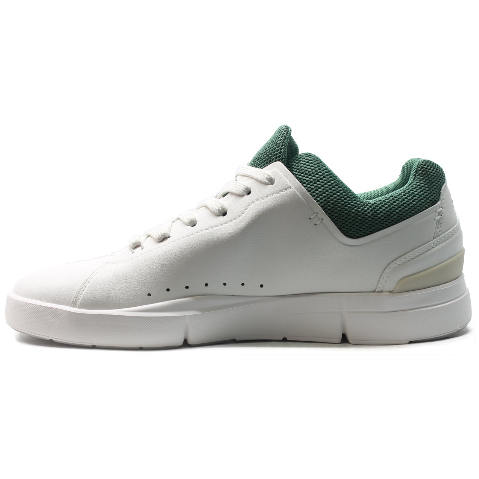 On The Roger Advantage 48-98514 Textile Synthetic Womens Trainers - White Green - 41#color_white green