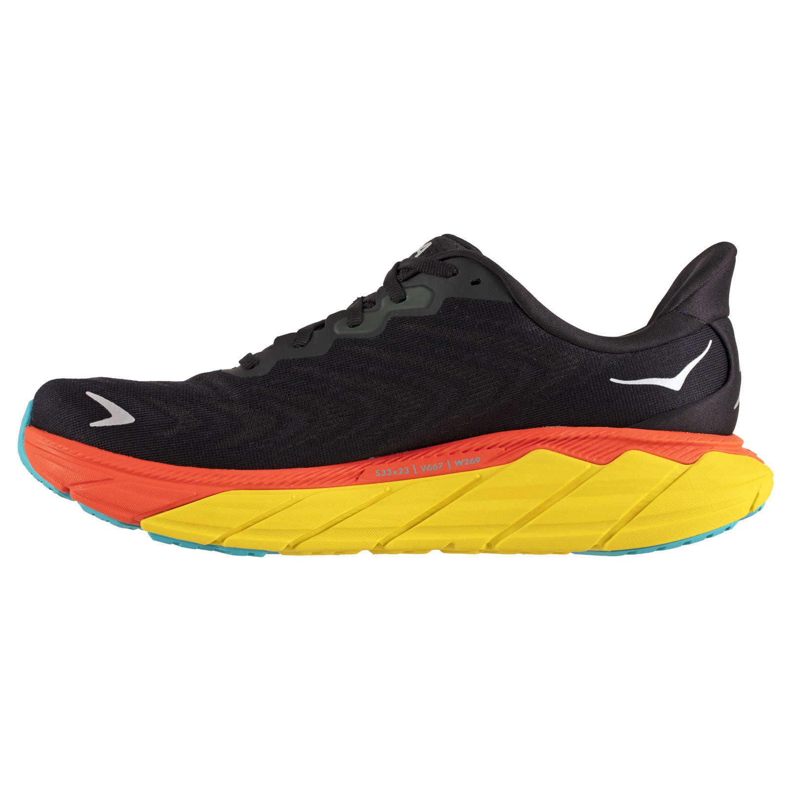 Hoka Mens Trainers Arahi 6 Lace-Up Low-Top Running Sneakers Textile - UK 7.5