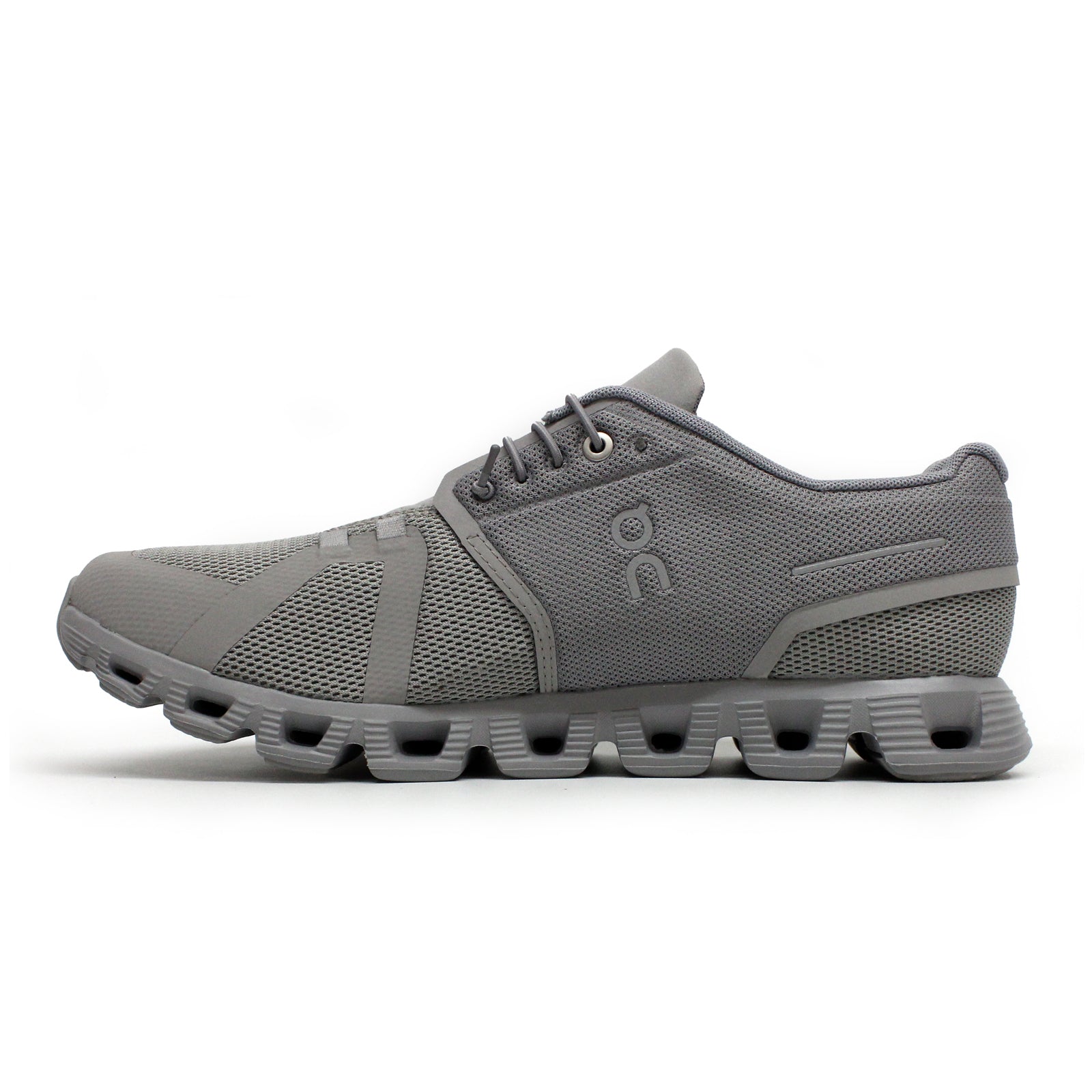 On Cloud 5 Textile Synthetic Mens Trainers#color_fog alloy