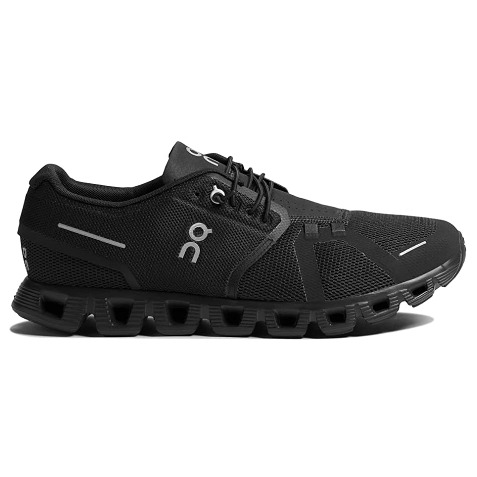 On Cloud 5 59-98905 Textile Synthetic Womens Trainers - All Black - 41#color_all black