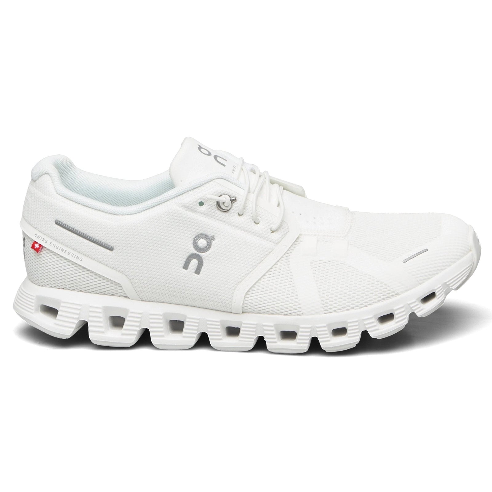 On Cloud 5  59-98373 Textile Synthetic Womens Trainers - Undyed White White - 37.5#color_undyed white white