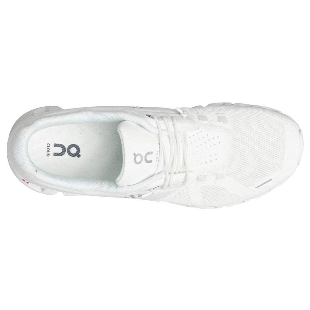 On Cloud 5 Textile Synthetic Womens Trainers#color_undyed white white