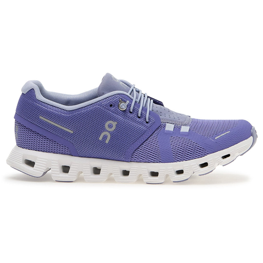 On Cloud 5 Textile Synthetic Womens Trainers#color_blueberry feather