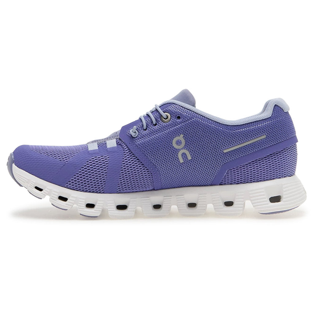 On Cloud 5 Textile Synthetic Womens Trainers#color_blueberry feather