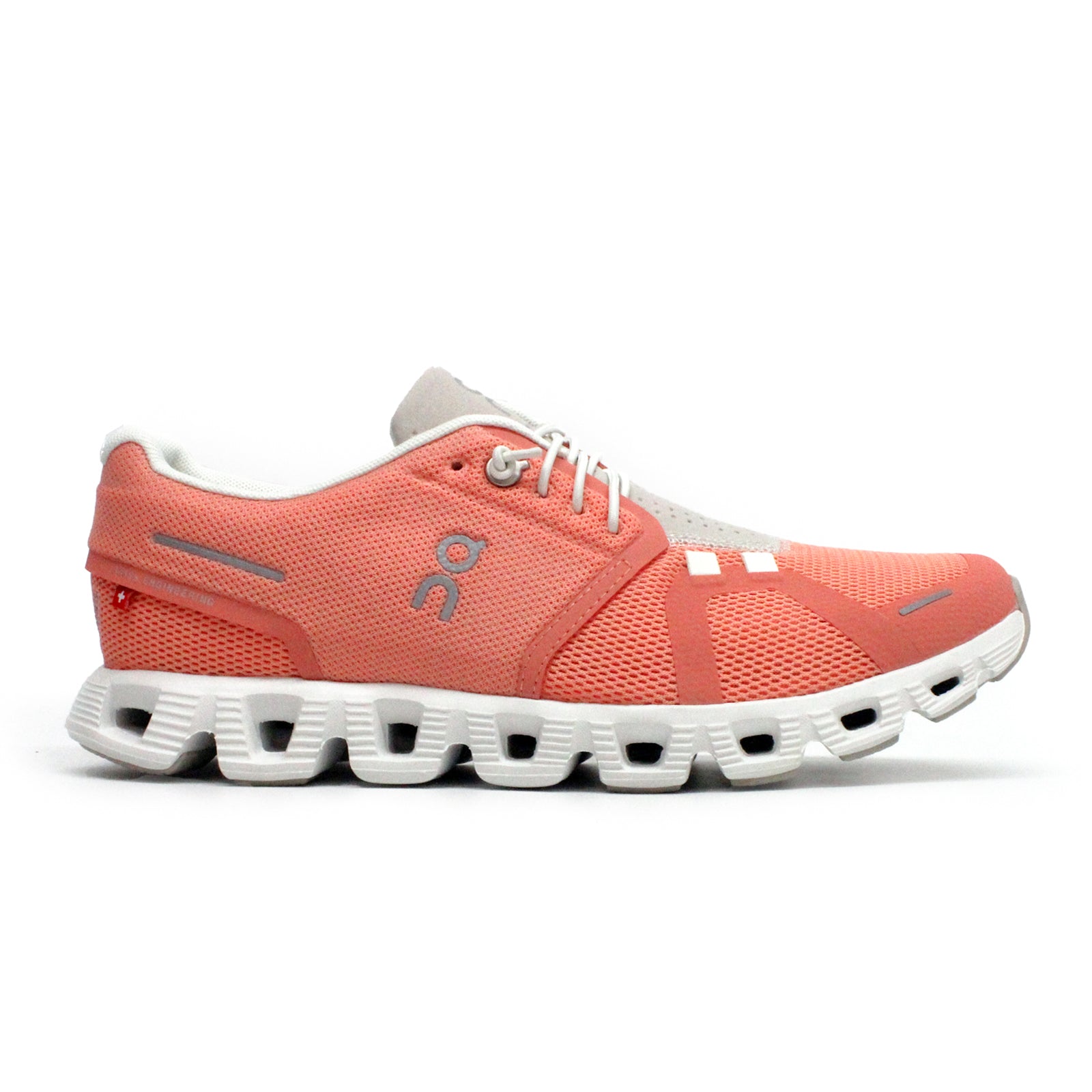 On Cloud 5 Synthetic Textile Womens Trainers#color_flamingo pearl