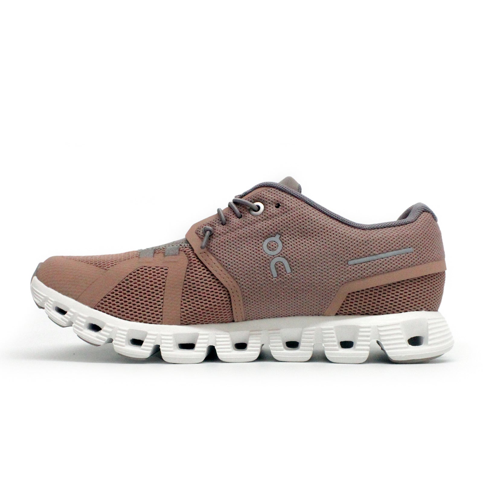 On Cloud 5 Synthetic Textile Womens Trainers#color_rosebrown fog