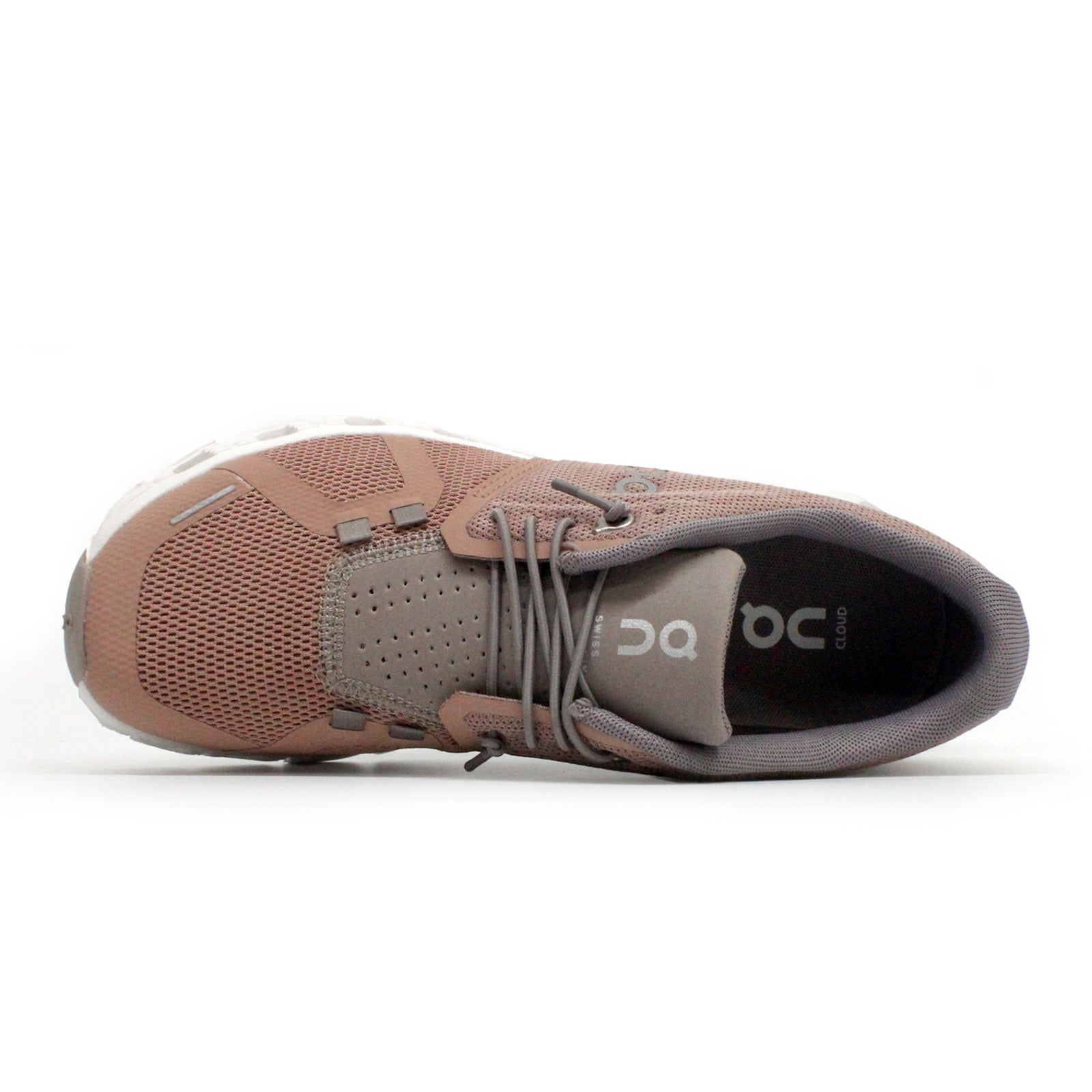 On Cloud 5 Synthetic Textile Womens Trainers#color_rosebrown fog