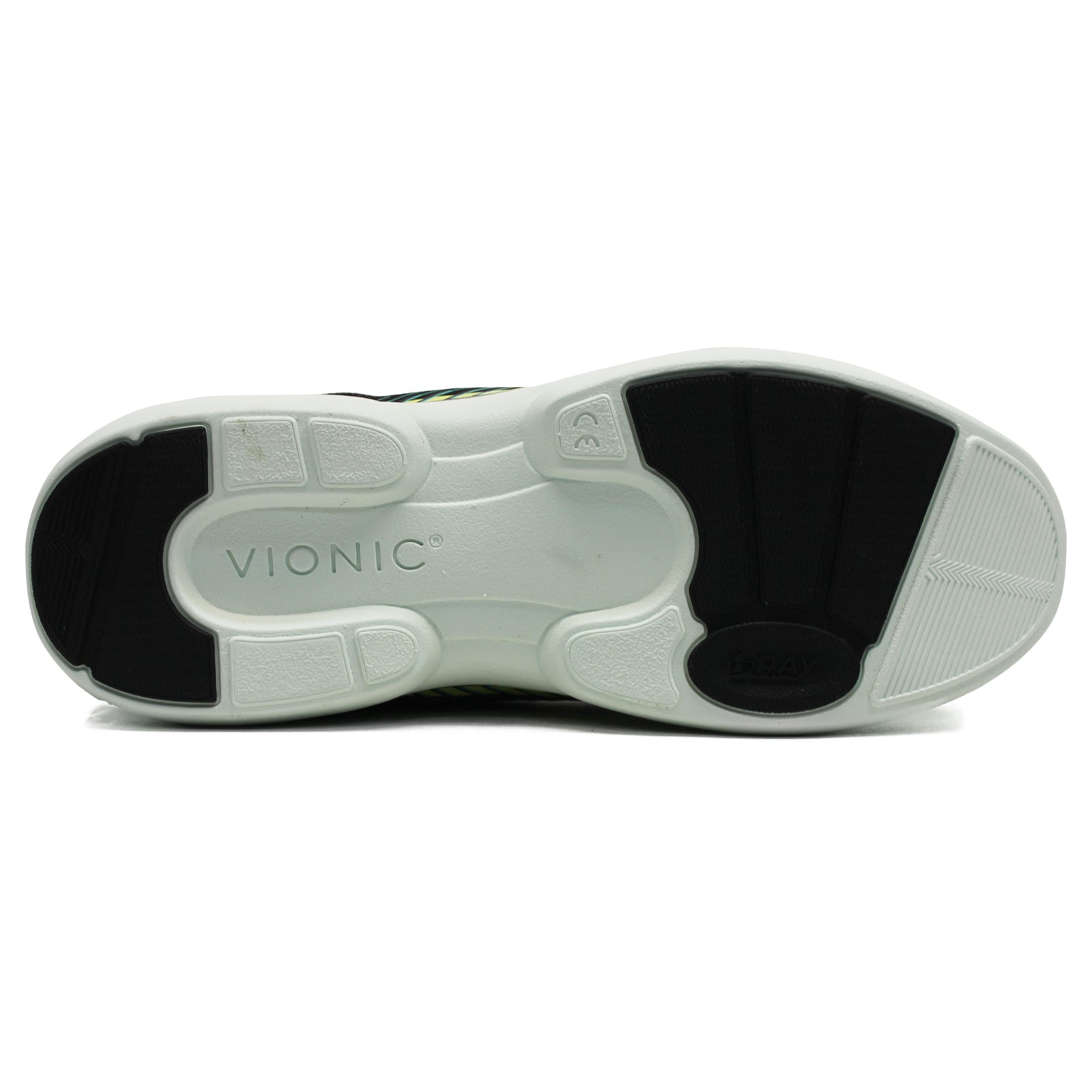 Vionic Embolden EMBOLDEN-BLK Synthetic Textile Womens Trainers - Black Pale Lime - 39#color_black pale lime