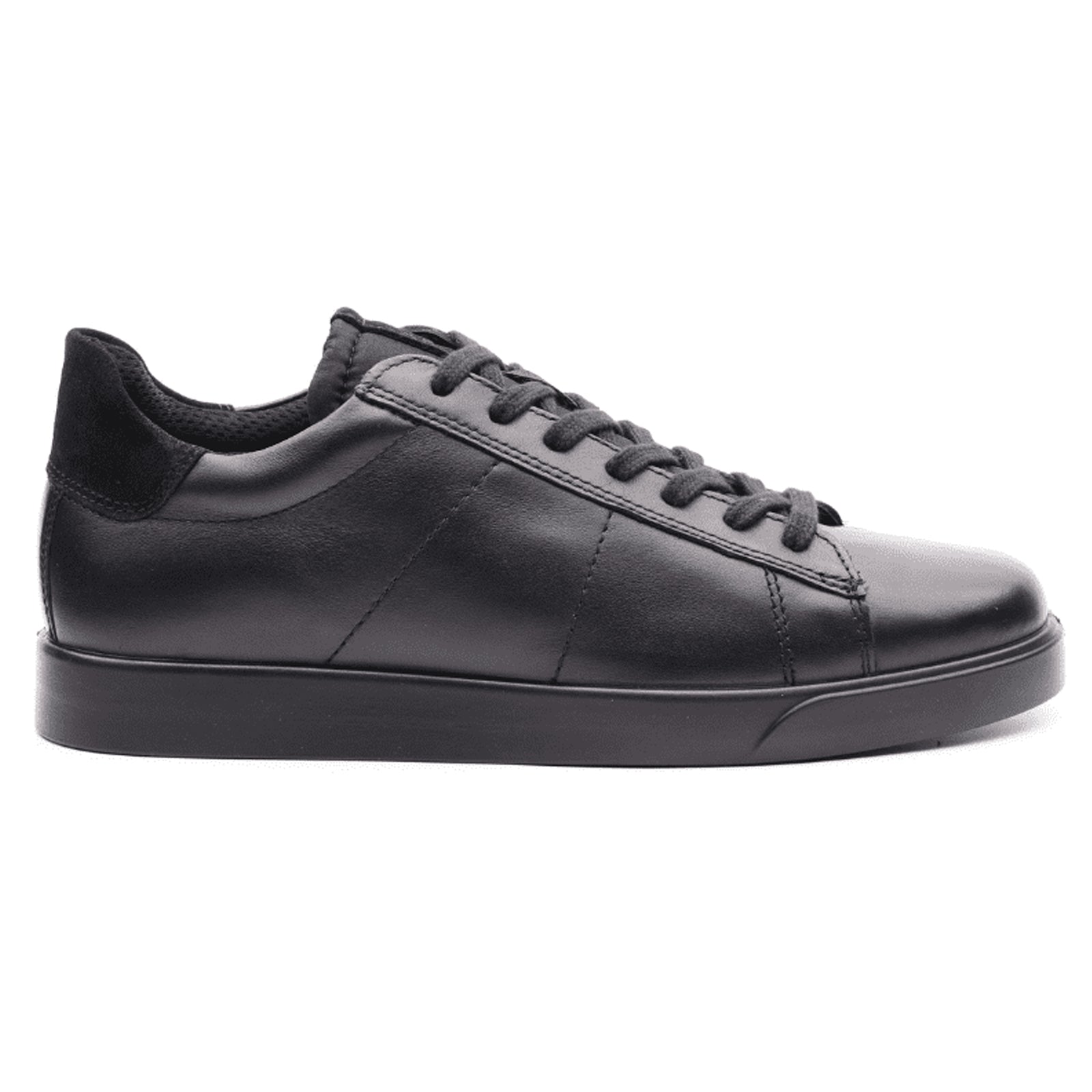 Ecco Street Lite 521304-51052 Leather Mens Trainers - Black Black - 46#color_black black