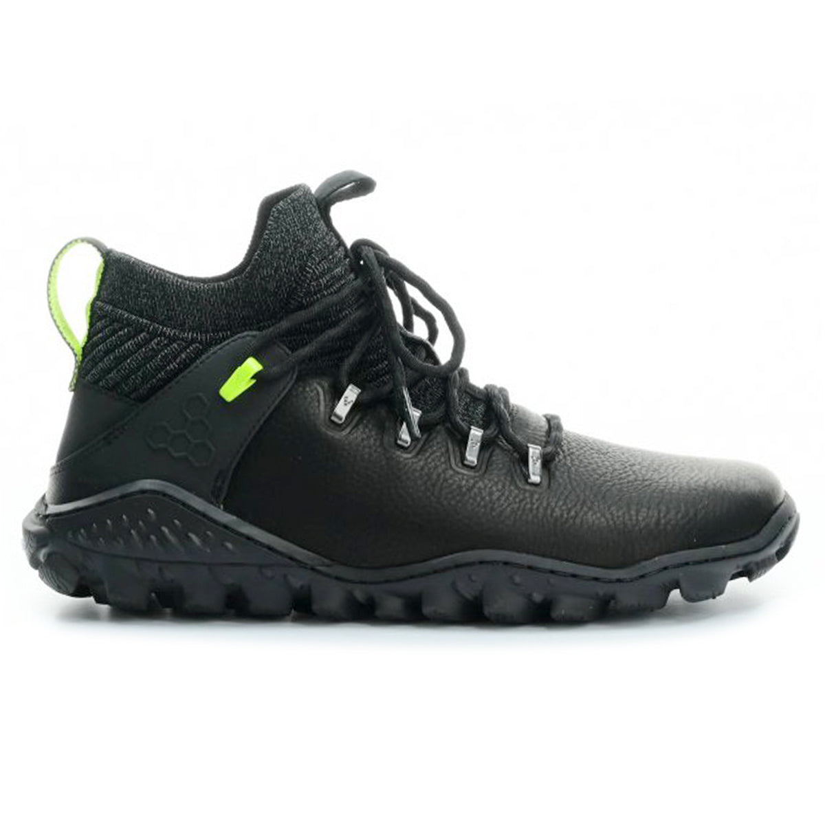 Vivobarefoot Magna Forest ESC 209082-02 Leather Textile Womens Boots - Obsidian Lime - 43#color_obsidian lime