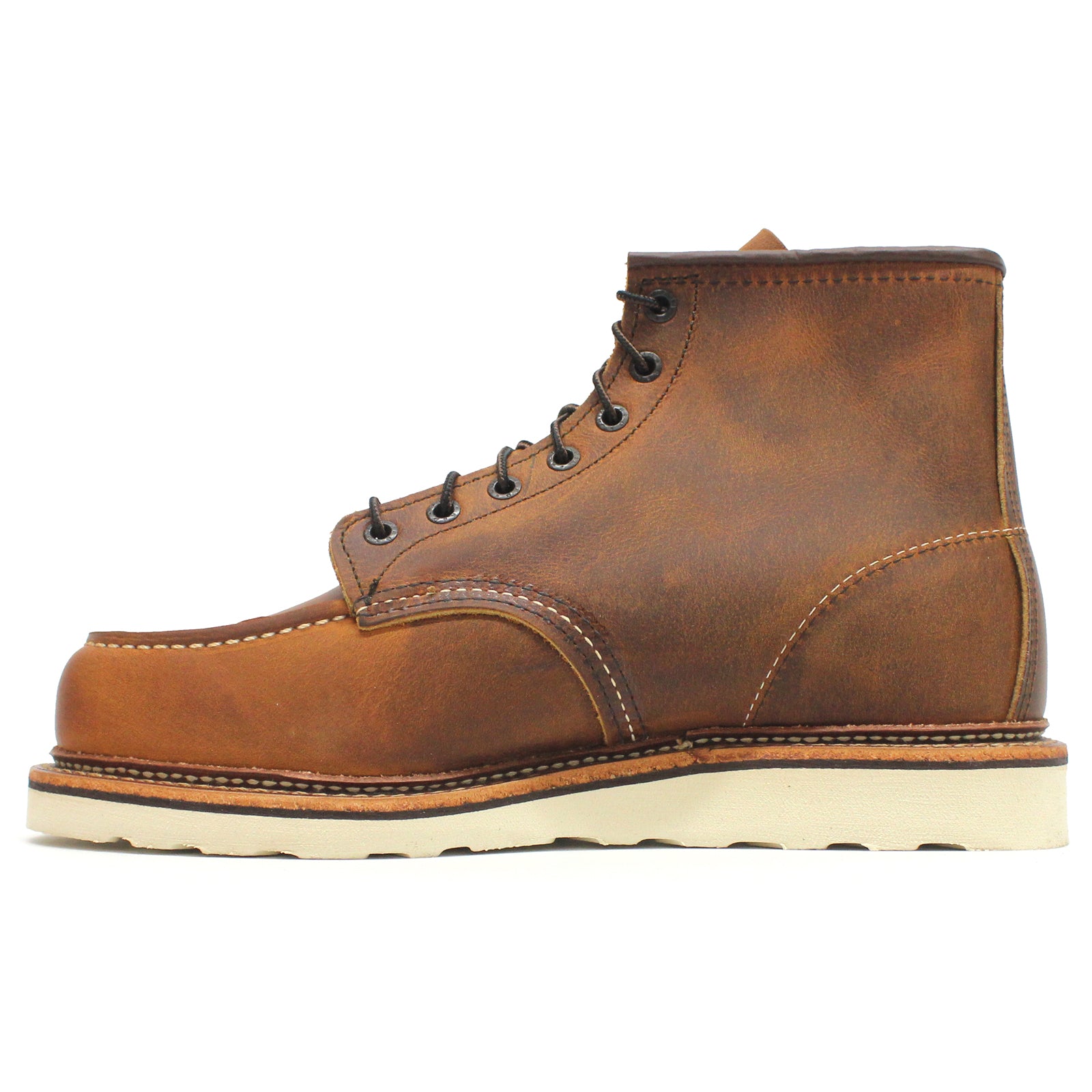 Red Wing Heritage Nubuck Leather 6 Inch Classic Men's Moc Toe Boots#color_copper