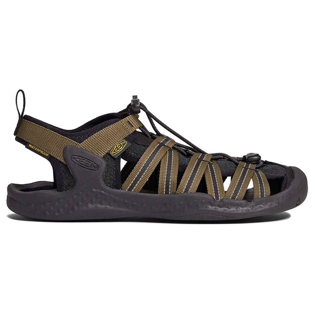 Keen Drift Creek H2 Textile Mens Sandals#color_dark olive black