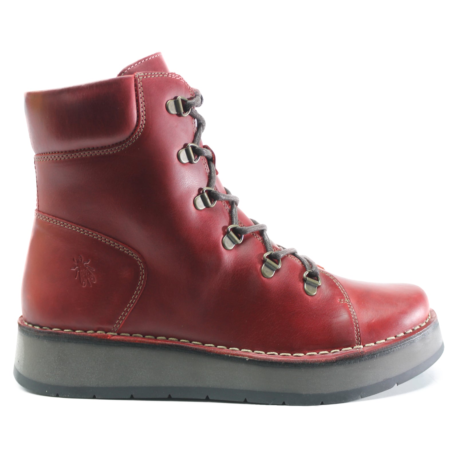 Fly London ROXY094FLY P211094003 Rug Leather Womens Boots - Red - 41#color_red