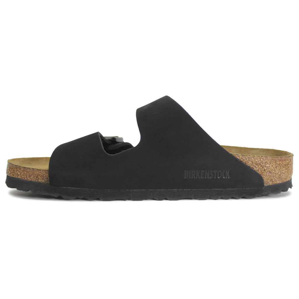 Birkenstock Arizona BS Nubuck Leather Unisex Sandals#color_black