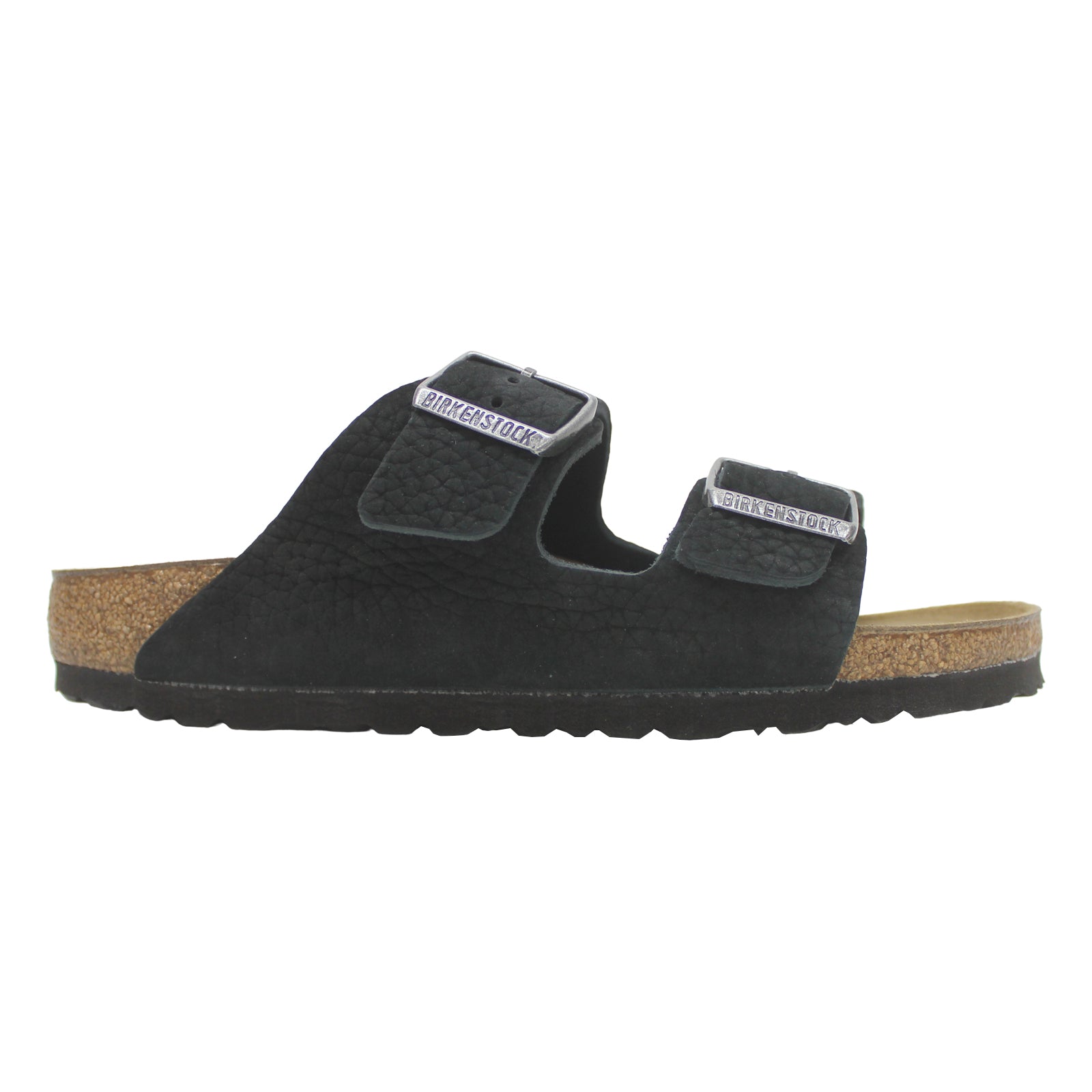 Birkenstock Arizona BS 1020736 Nubuck Leather Unisex Sandals - Desert Buck Black - N - 42#color_desert buck black