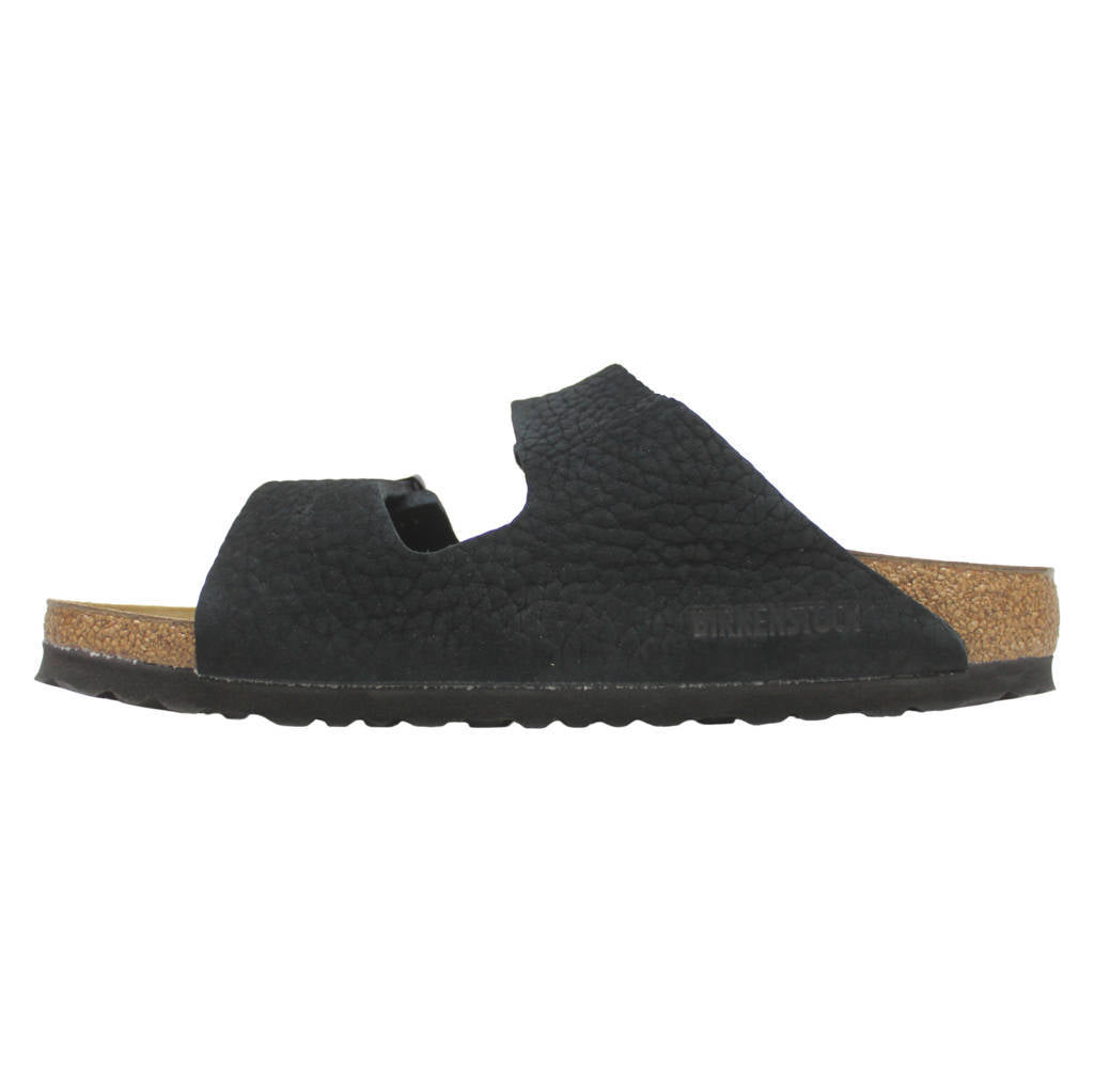 Birkenstock Arizona BS Nubuck Leather Unisex Sandals#color_desert buck black