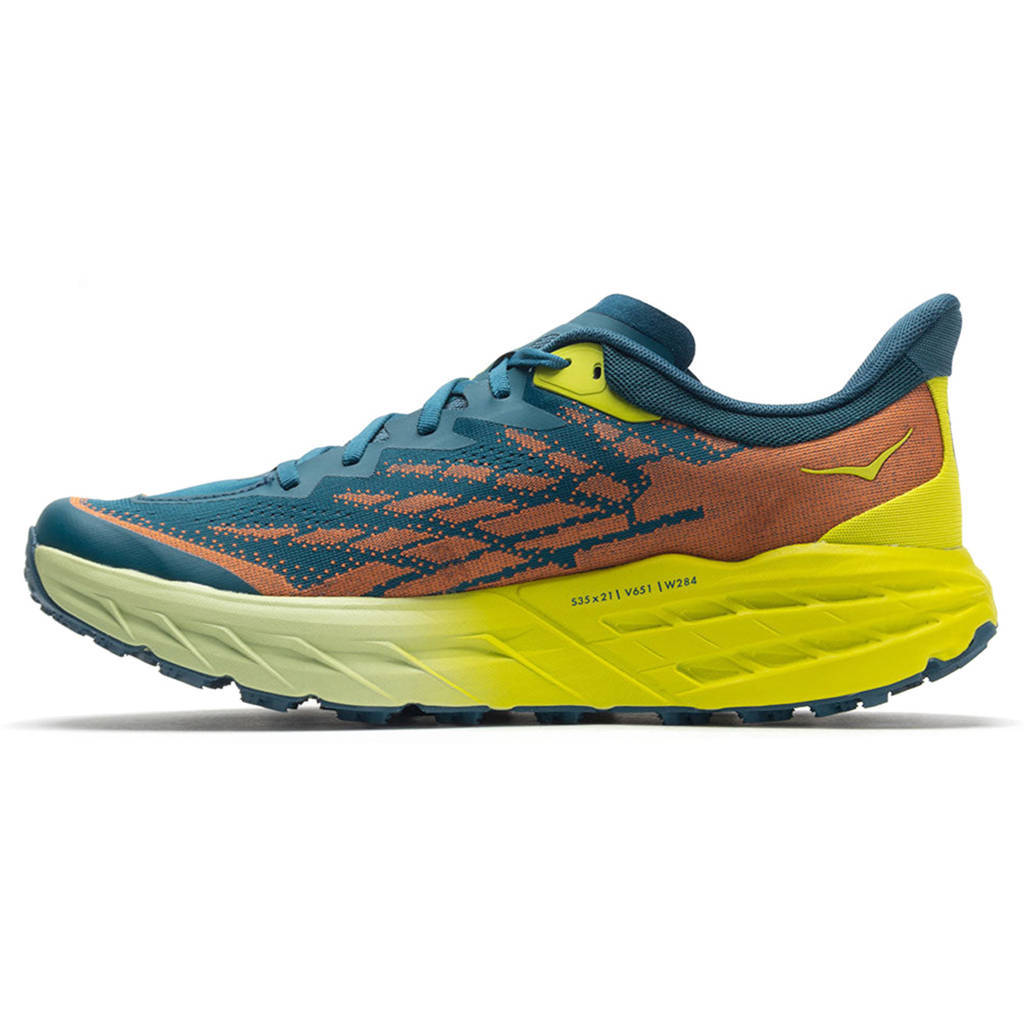 Hoka One One Speedgoat 5 Textile Synthetic Mens Trainers#color_blue coral evening primrose