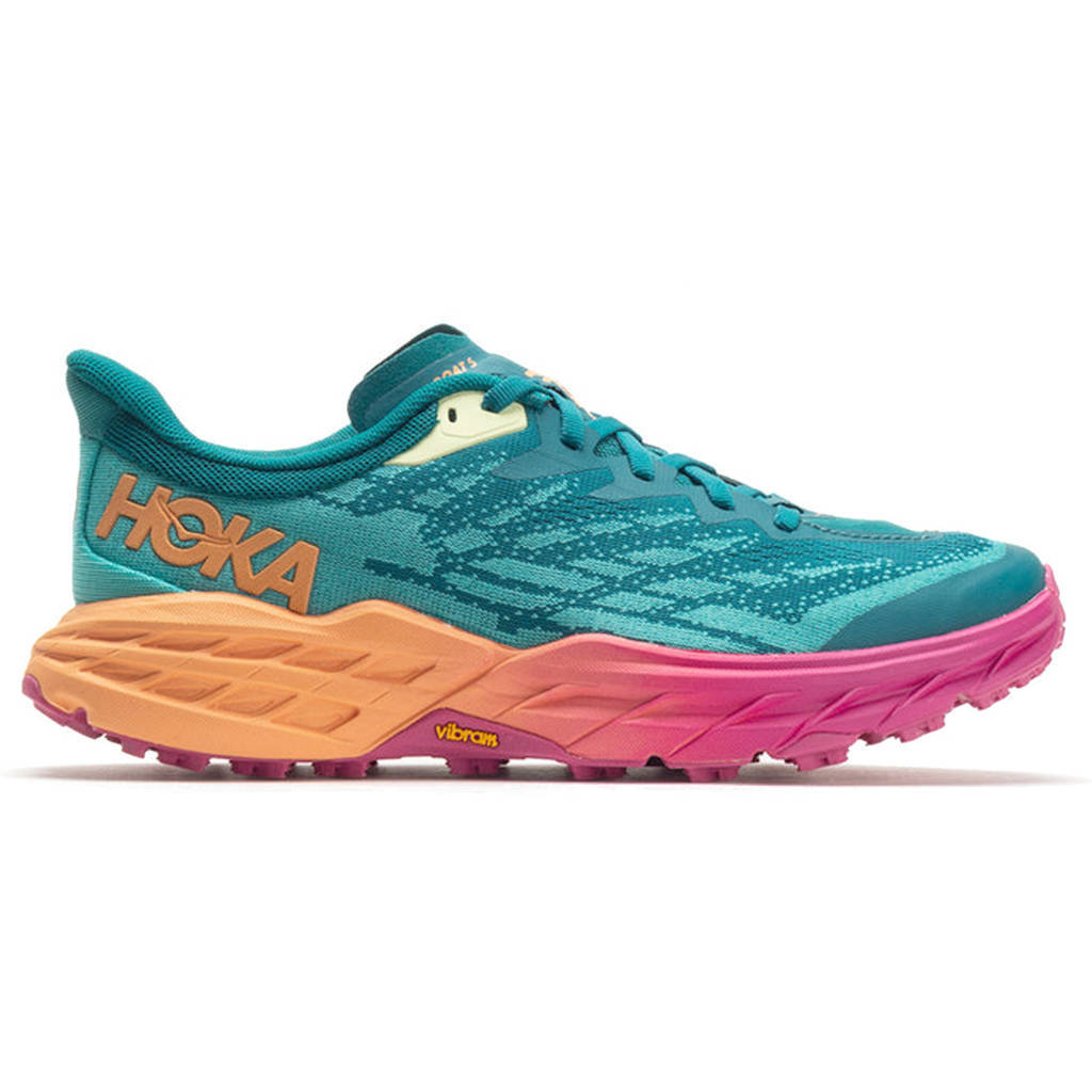 Hoka One One Speedgoat 5 Textile Synthetic Mens Trainers#color_deep lake ceramic