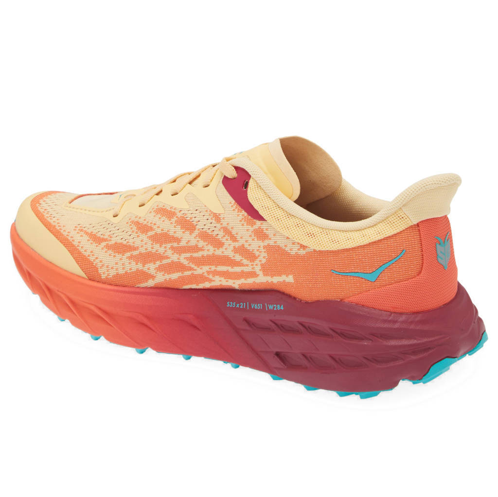 Hoka One One Speedgoat 5 Textile Synthetic Mens Trainers#color_impala flame