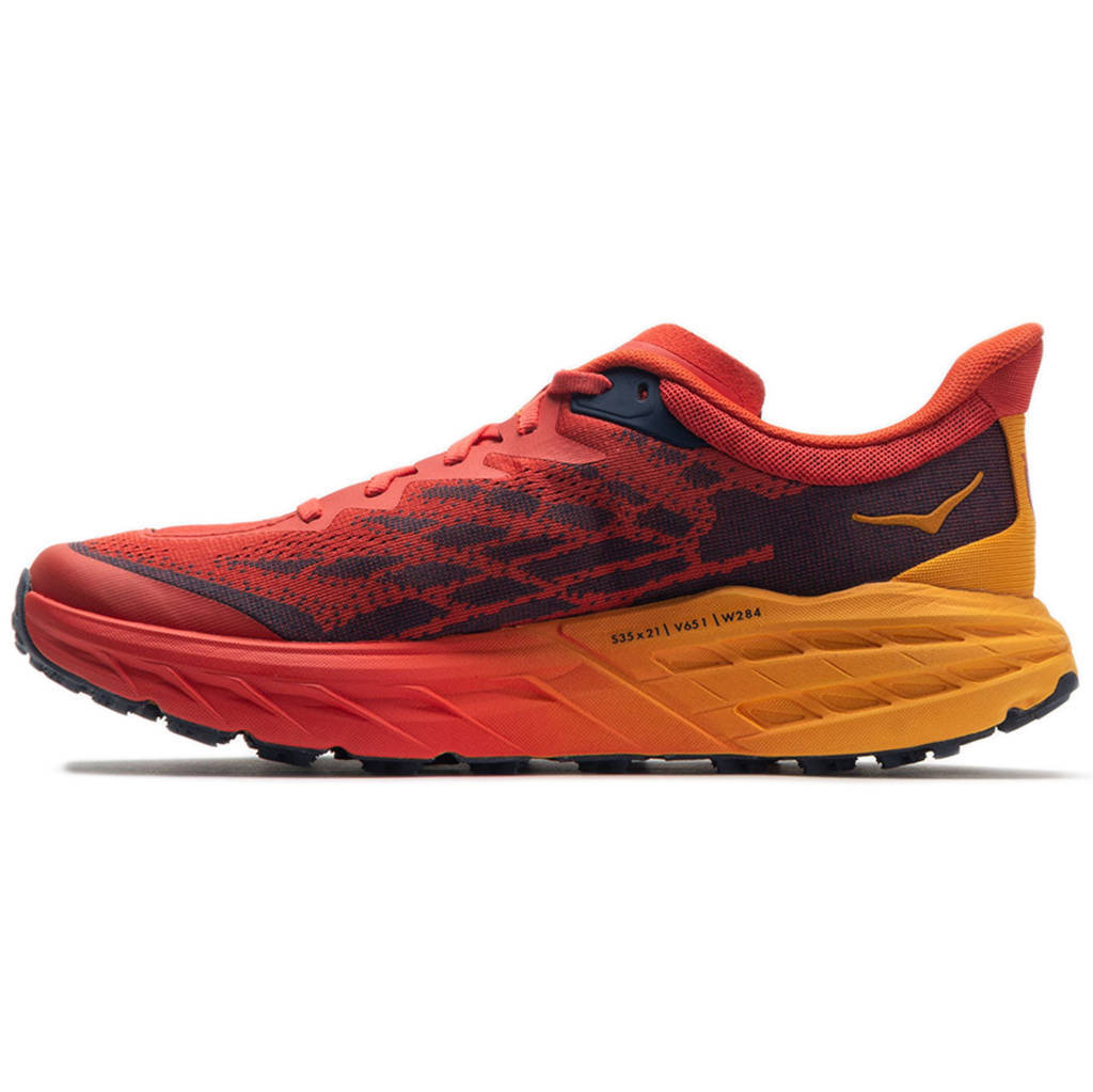 Hoka One One Speedgoat 5 Textile Synthetic Mens Trainers#color_fiesta radiant yellow