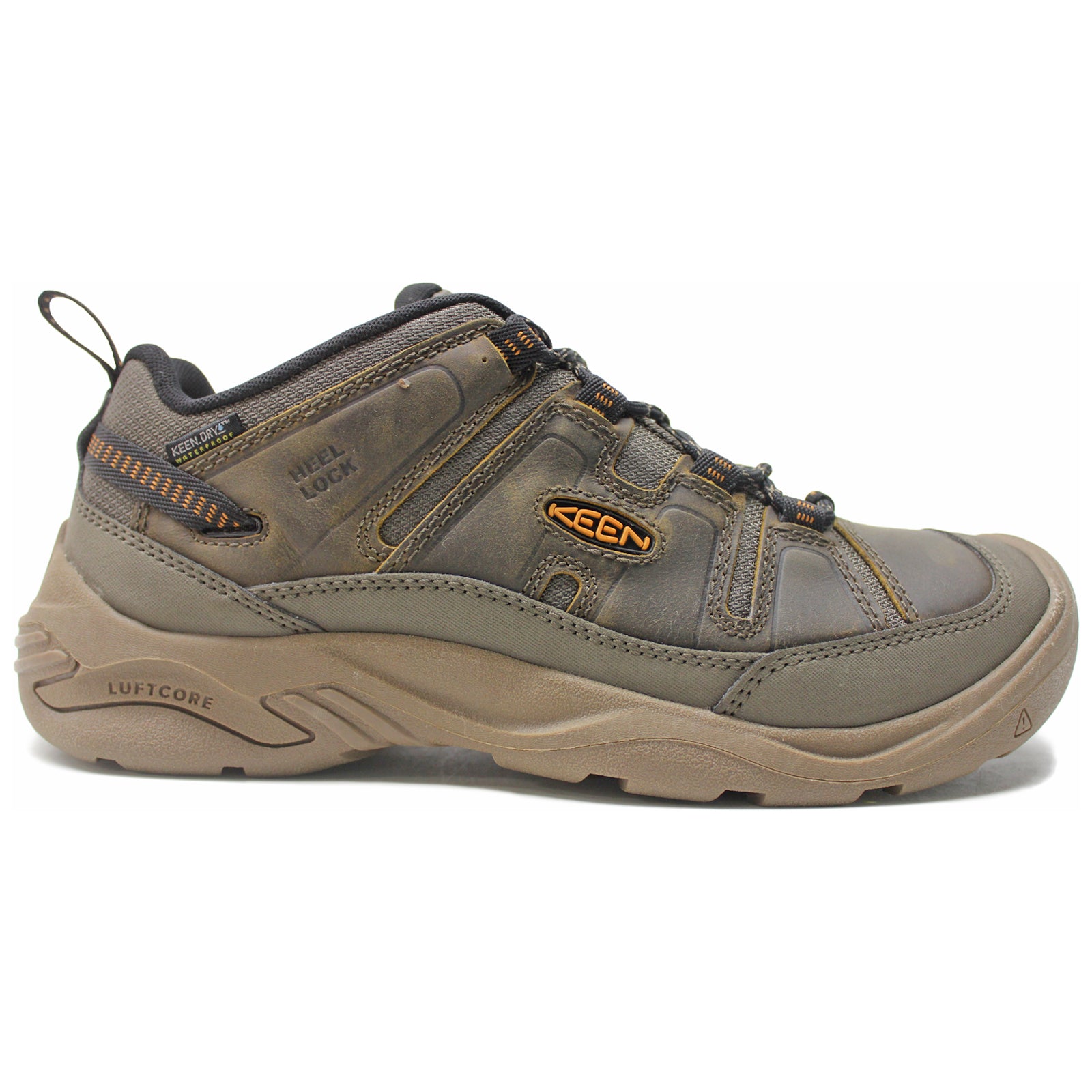 Keen Circadia 1027259 Leather Textile Mens Trainers - Canteen Curry - 42#color_canteen curry