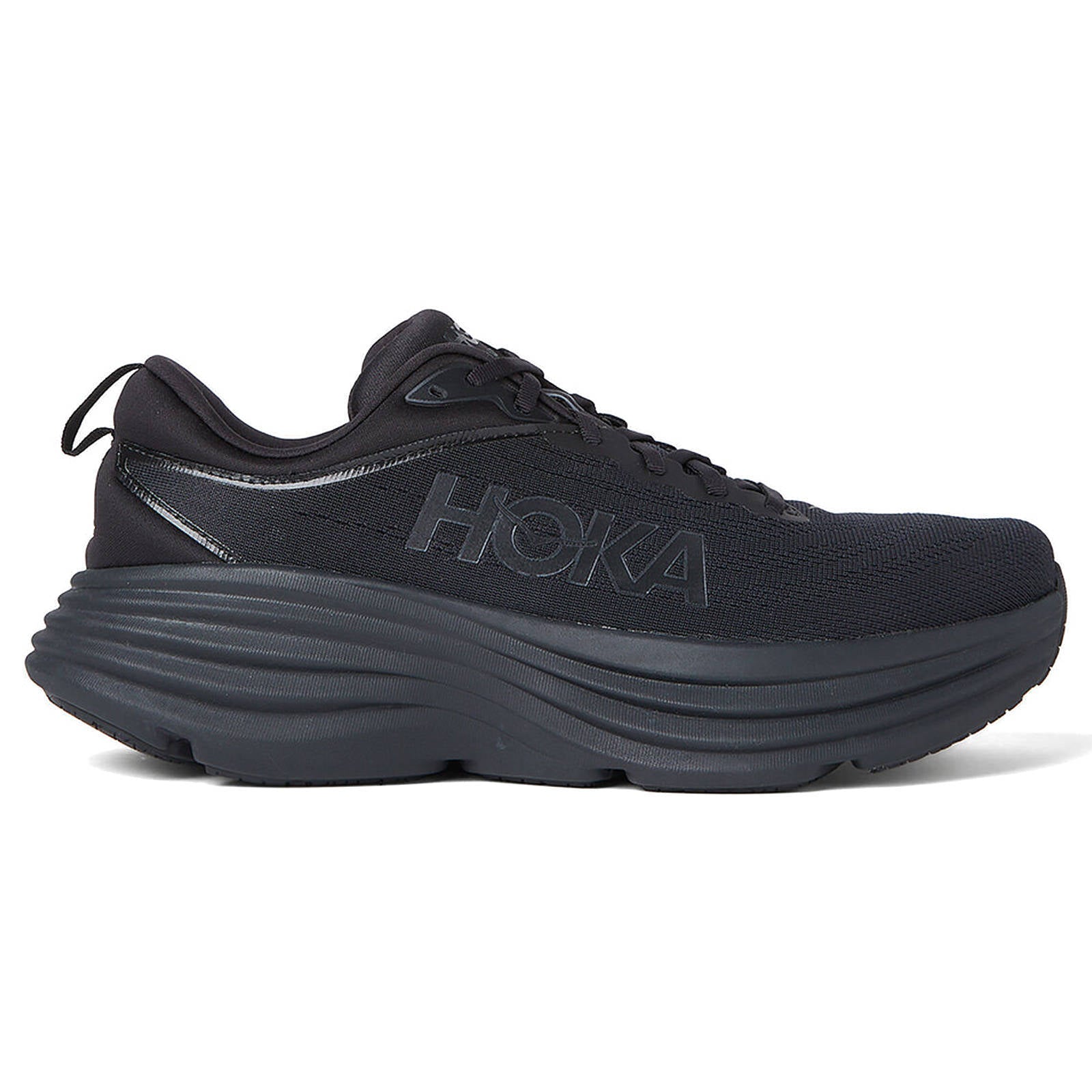 Hoka Mens Trainers Bondi 8 Lace-Up Low-Top Running Sneakers Textile - UK 8.5