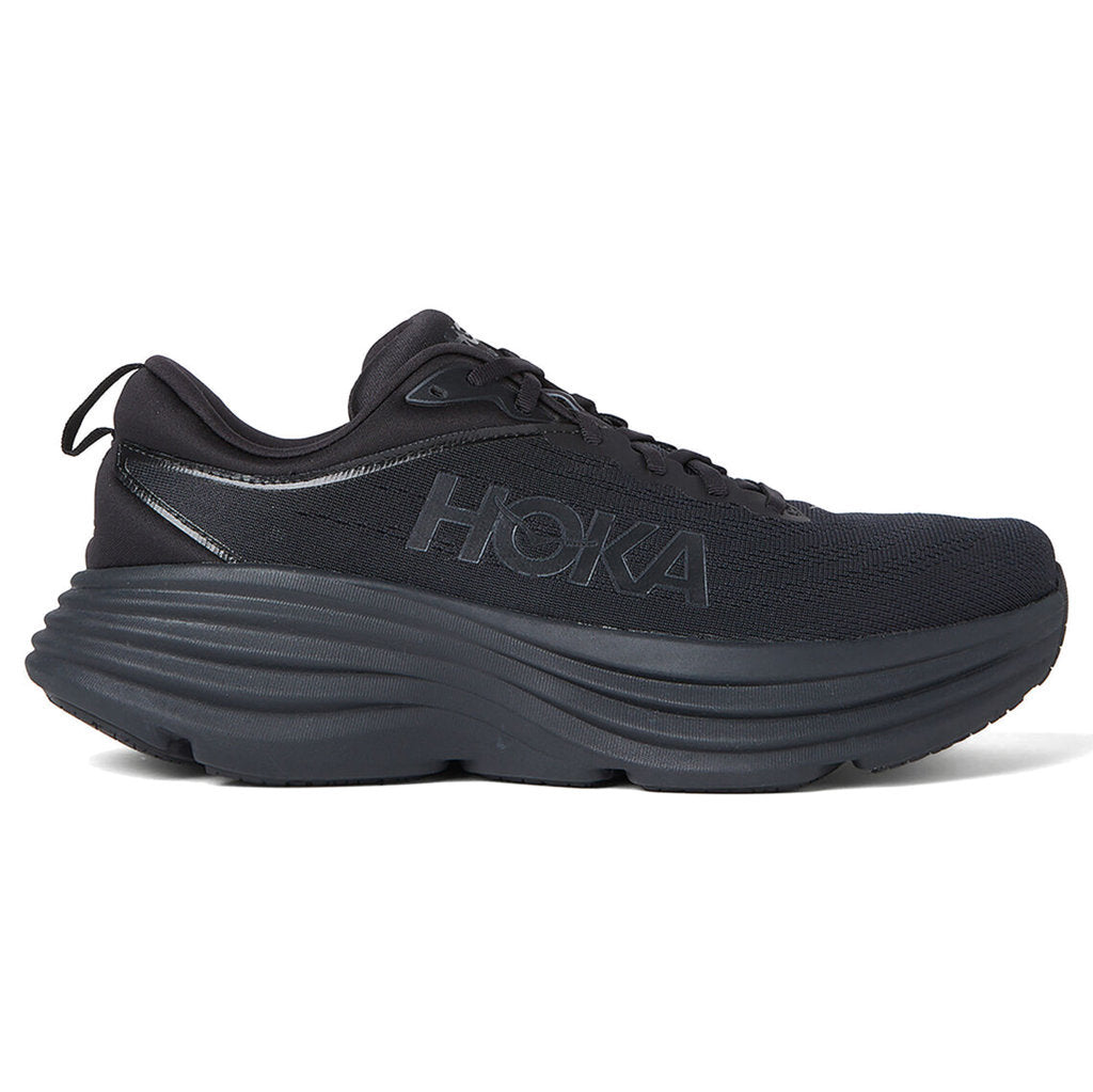 Hoka One One Bondi 8 Textile Mens Trainers#color_black black